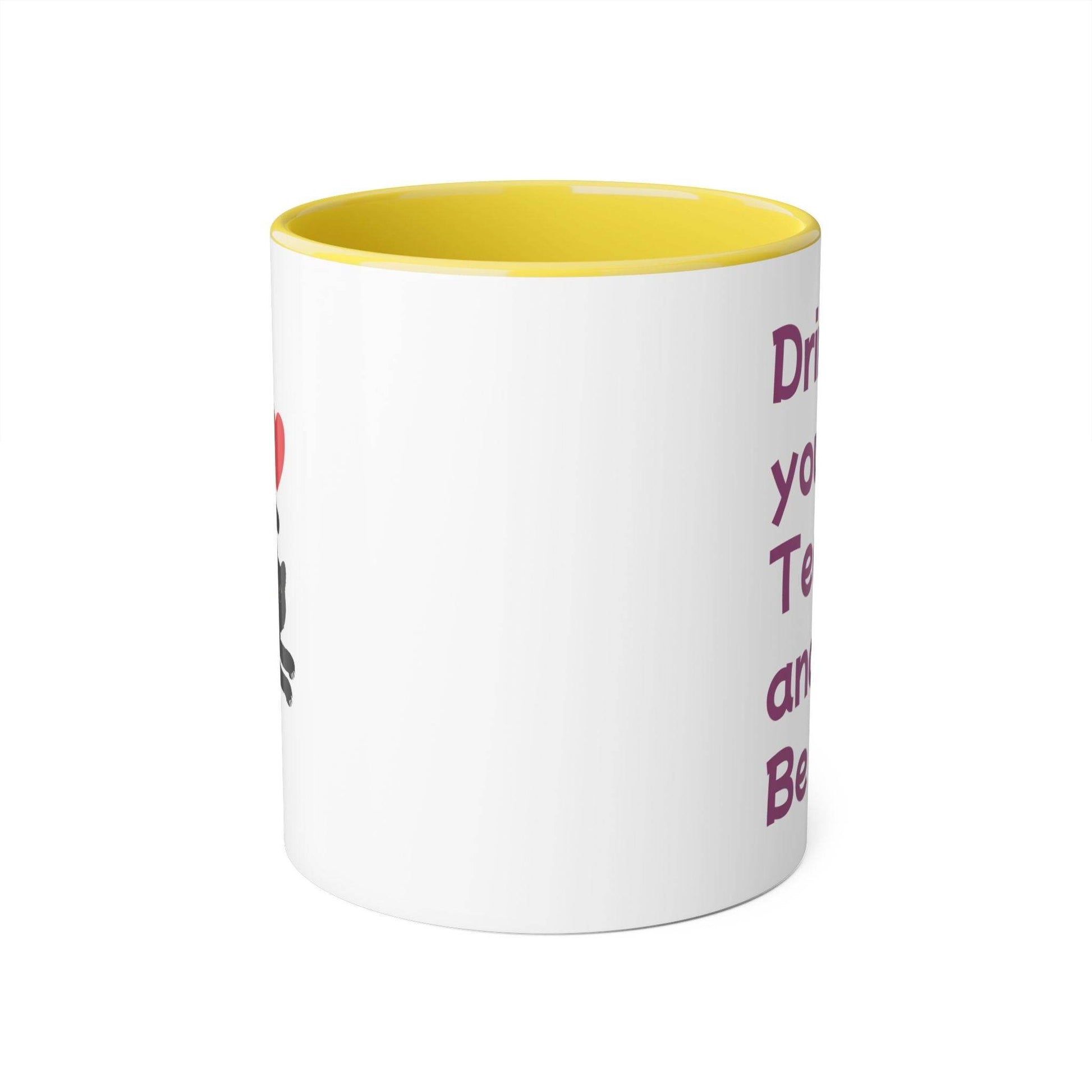 Drink your Tea Mug - 11oz Tea Cup for Cat Lovers - The Dreamer's Bookshop.