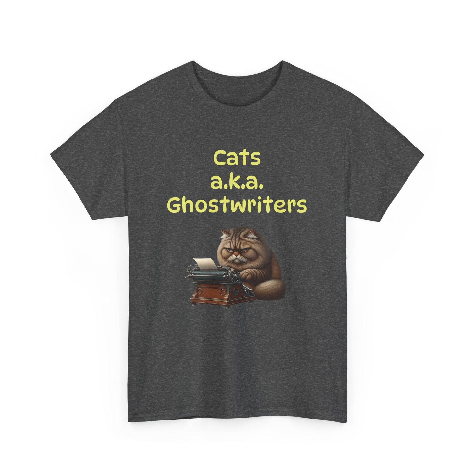 Cats Ghostwriters - A Unisex Heavy Cotton Tee - Perfect Gift for Book Lovers - The Dreamer's Bookshop.
