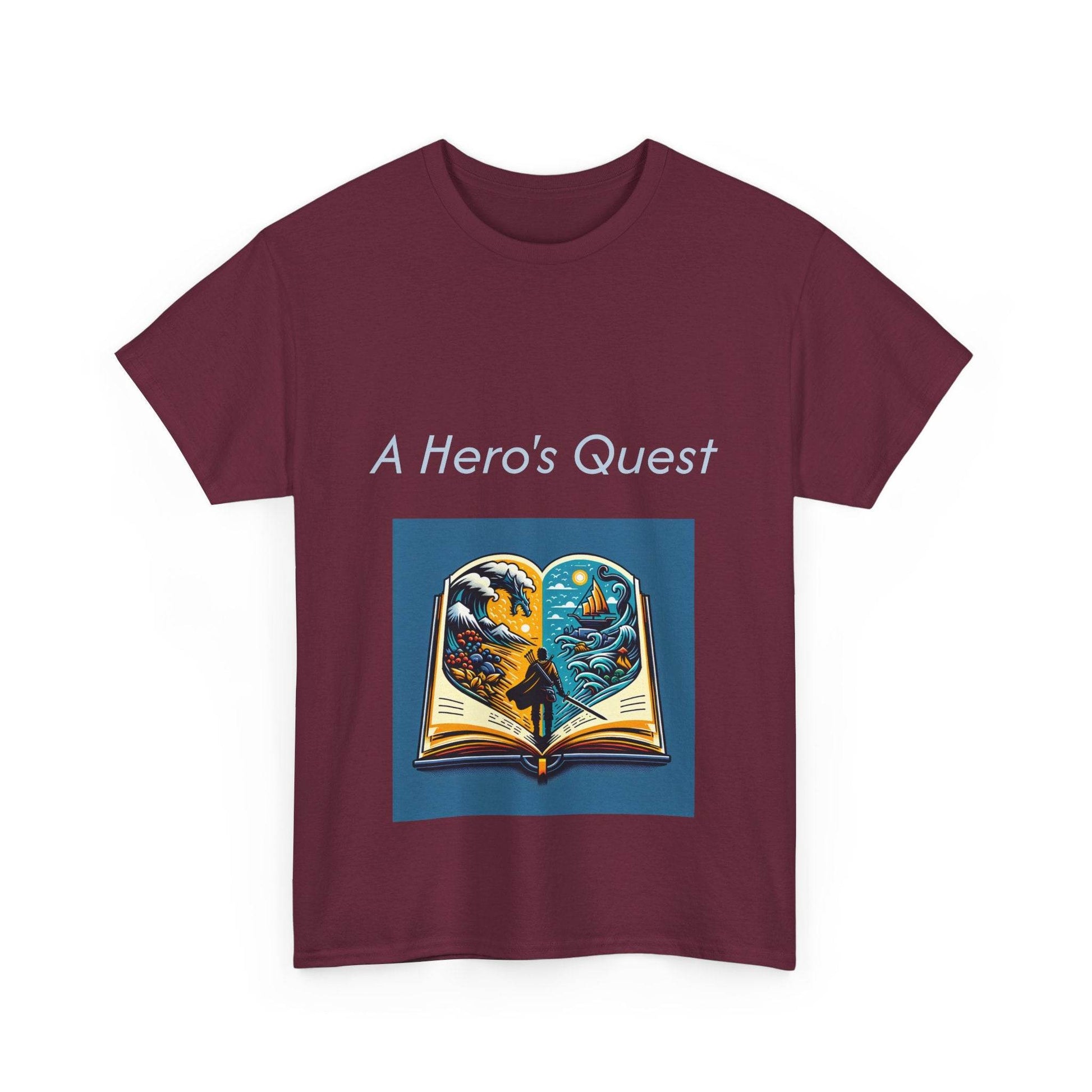 Adventurous - Unisex Heavy Cotton Tee - Hero's Quest - The Dreamer's Bookshop.