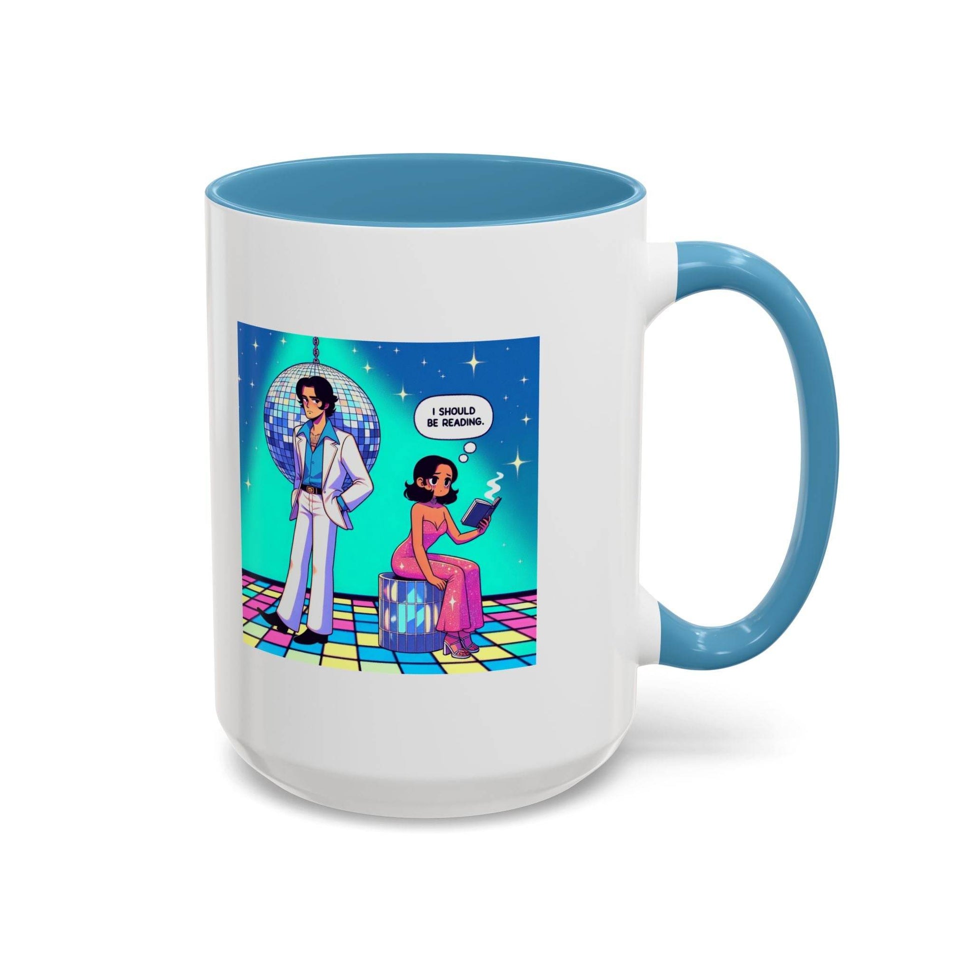 Party Vibe Accent Coffee Mug - Fun Reading Motivation Design - The Dreamer's Bookshop.