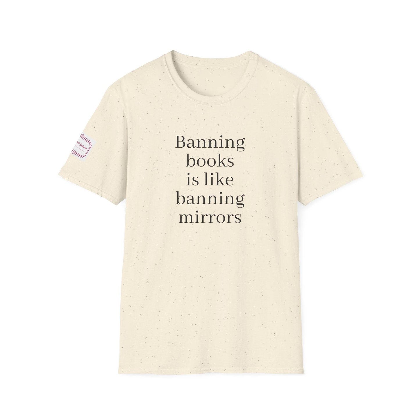 Inspirational Unisex Softstyle T-Shirt - 'Banning Books' Motivational Design - The Dreamer's Bookshop.