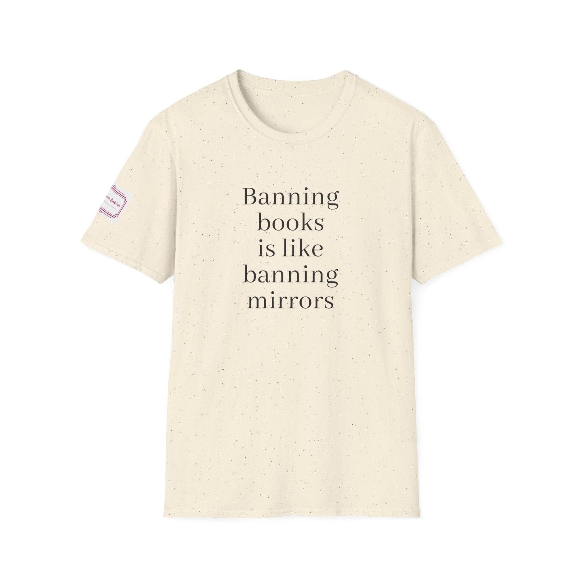 Inspirational Unisex Softstyle T-Shirt - 'Banning Books' Motivational Design - The Dreamer's Bookshop.