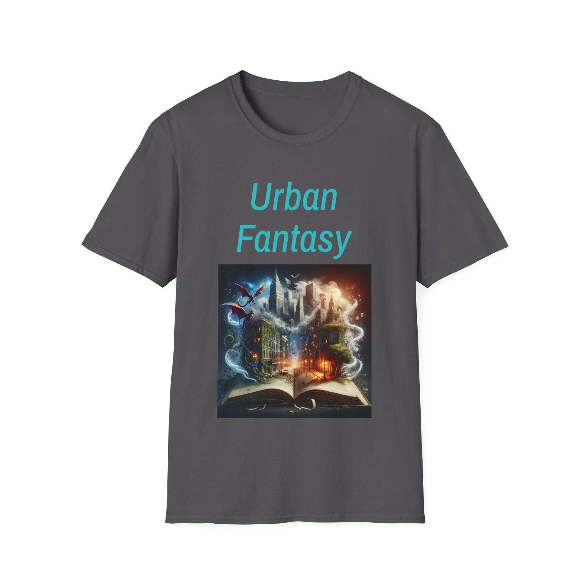 Urban Fantasy Unisex Softstyle T-Shirt - Dreamy Book Design for Book Lovers - The Dreamer's Bookshop.