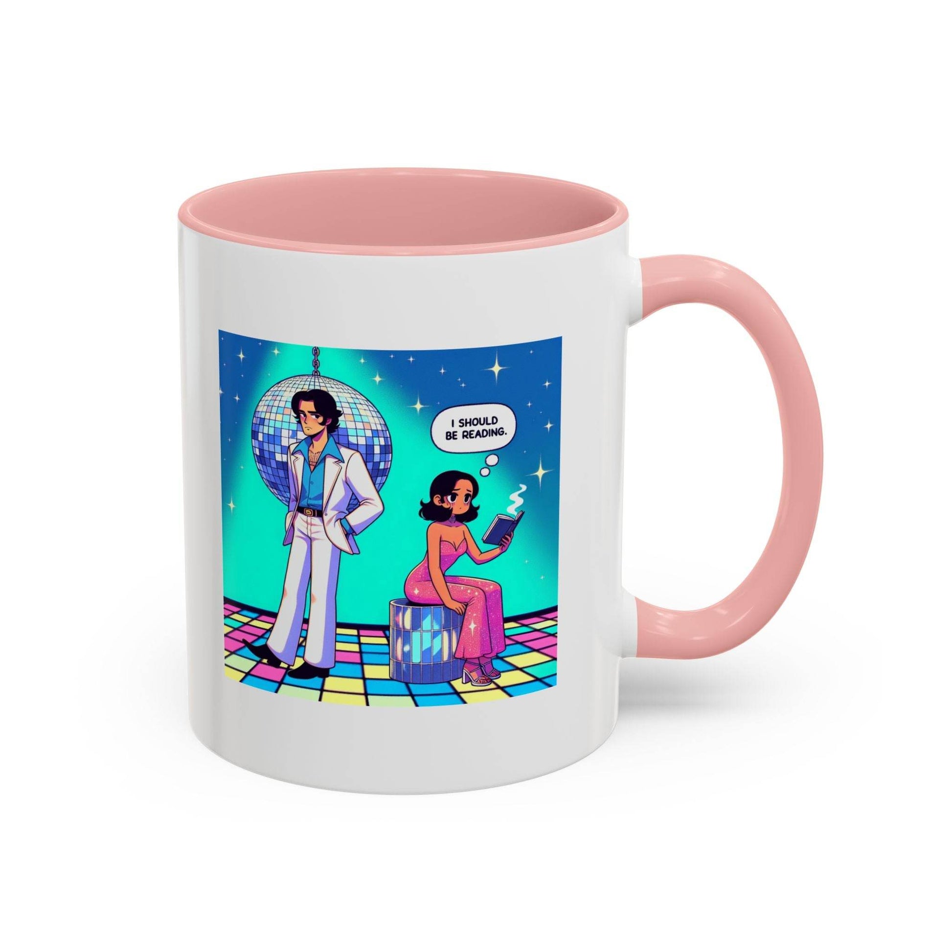 Party Vibe Accent Coffee Mug - Fun Reading Motivation Design - The Dreamer's Bookshop.