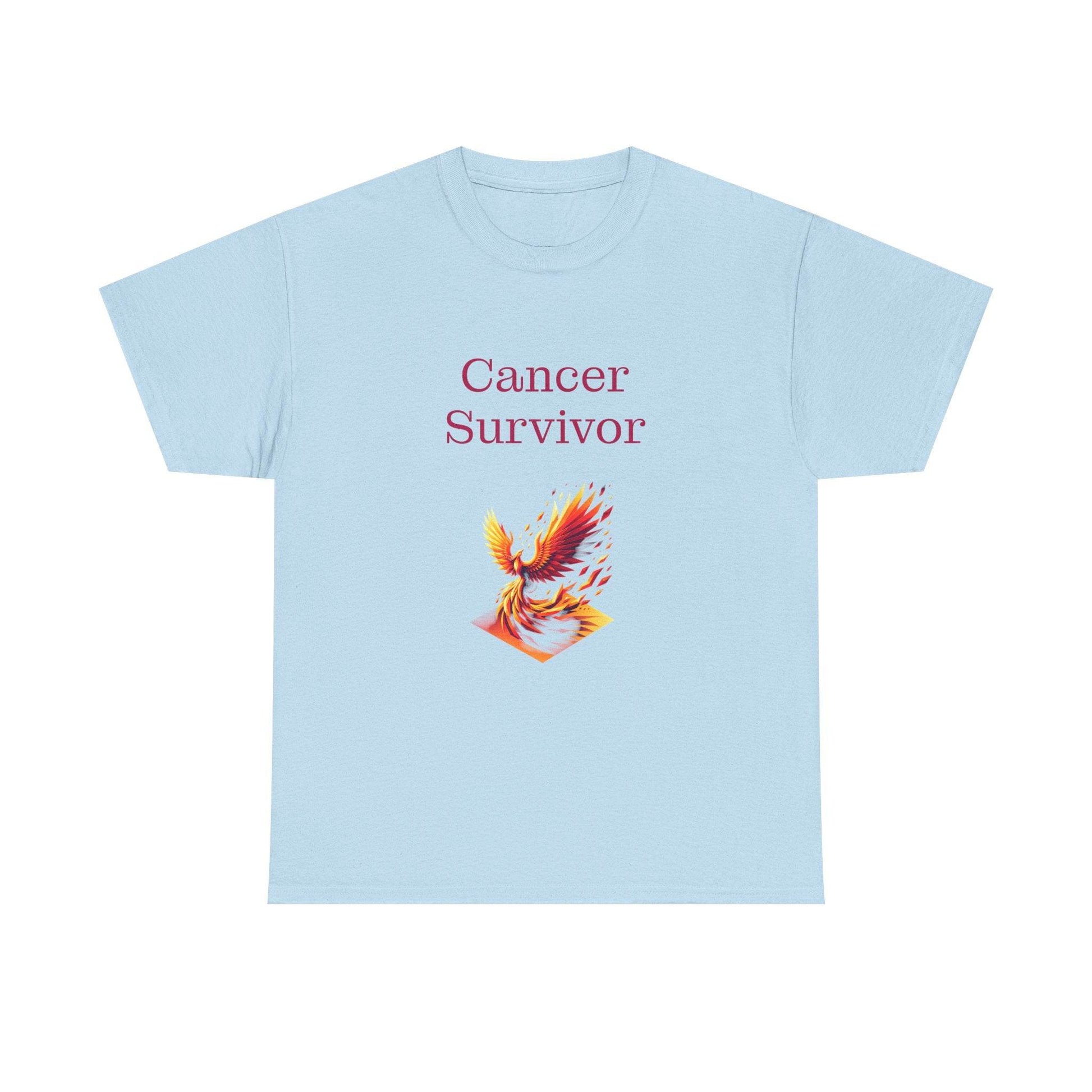 Cancer Survivor Unisex Heavy Cotton Tee - Empowering Apparel for Health Awareness - The Dreamer's Bookshop.