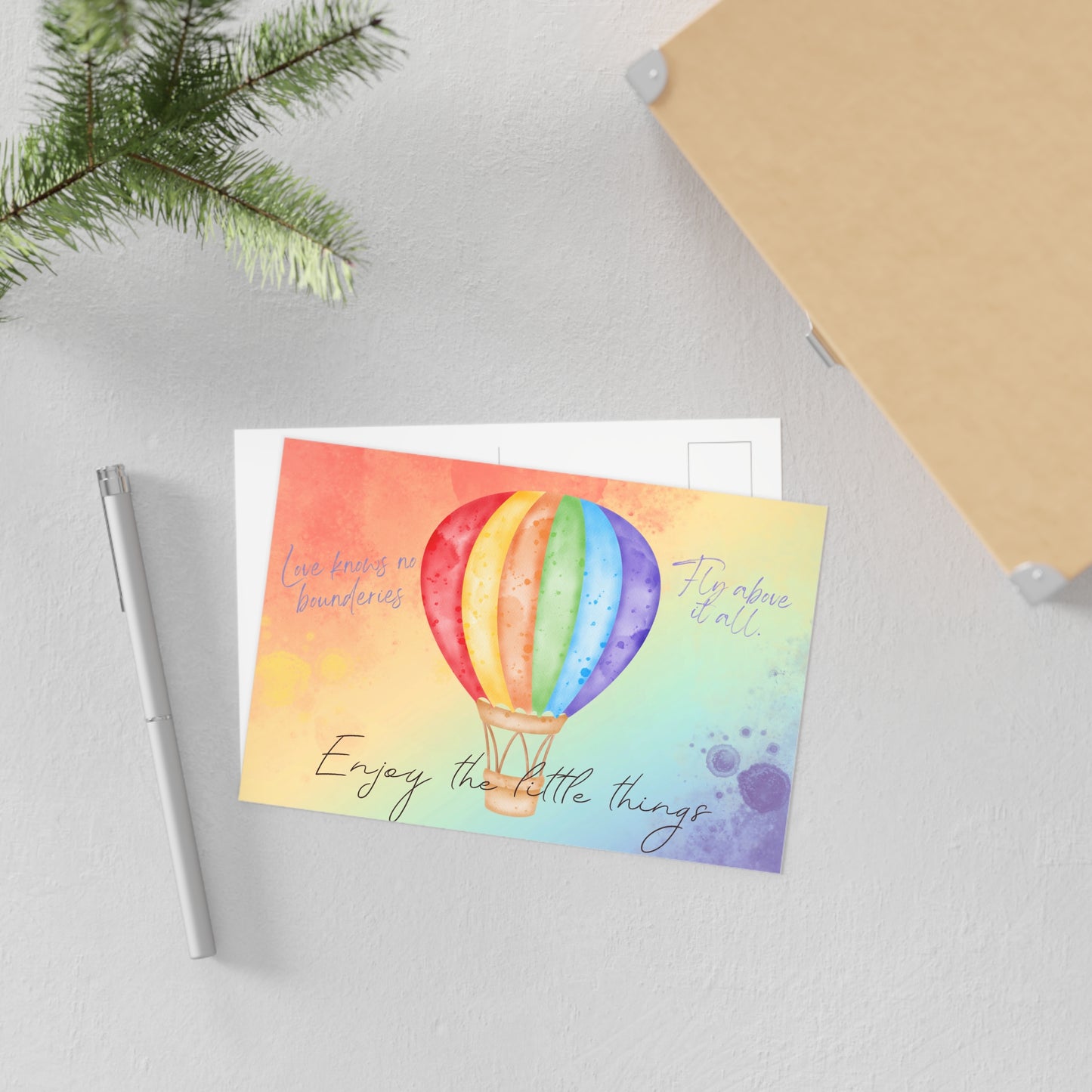 The Dreamer's Bookshop "Rainbow Love" Enjoy the Little Things Card - The Dreamer's Bookshop.