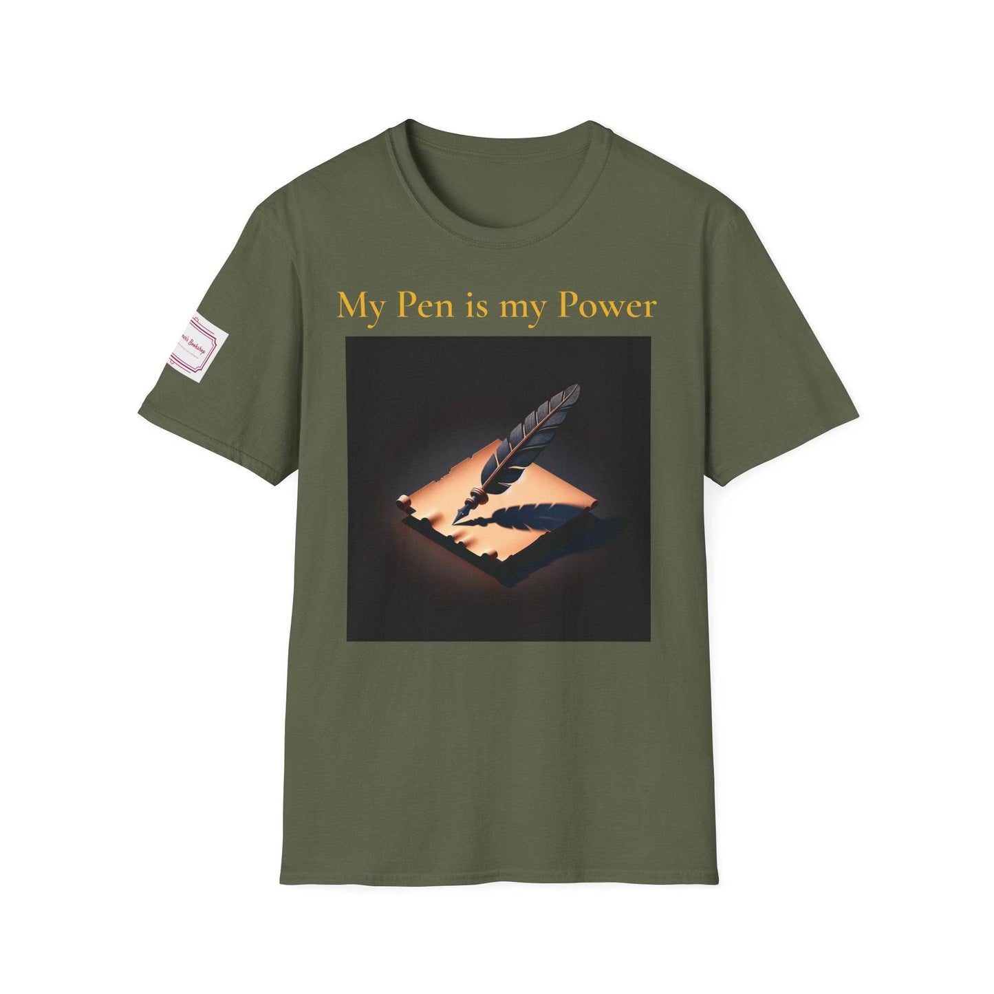 Inspirational Unisex Softstyle T-Shirt - 'My Pen' Motivational Design - The Dreamer's Bookshop.