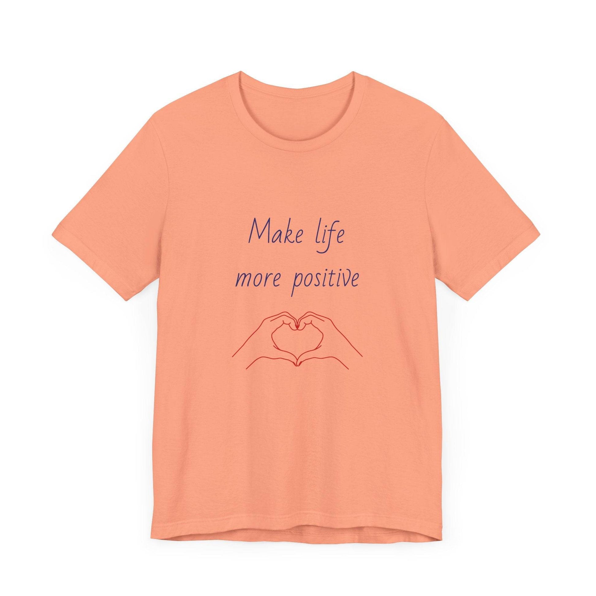 Positive Vibes Unisex Short Sleeve Tee - Make Life More Positive - The Dreamer's Bookshop.