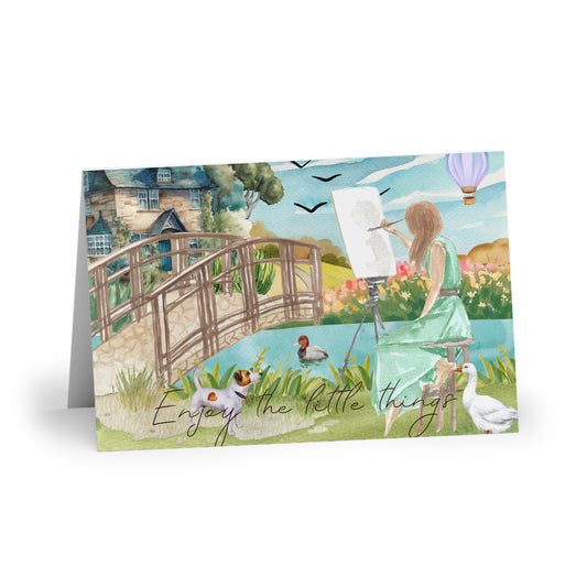 The Dreamer's Bookshop "Painting" Enjoy the Little Things Card - The Dreamer's Bookshop.