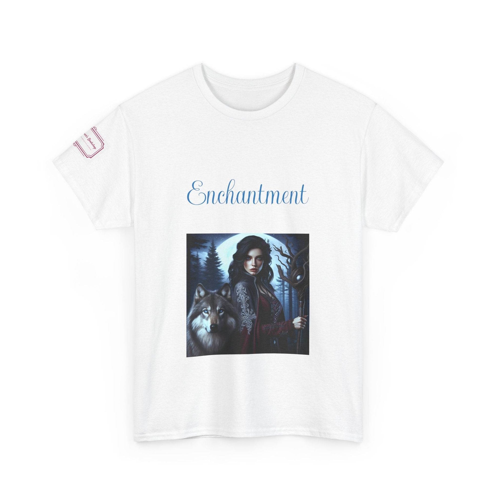 Enchanting Wolf Graphic Unisex Heavy Cotton Tee - The Dreamer's Bookshop.