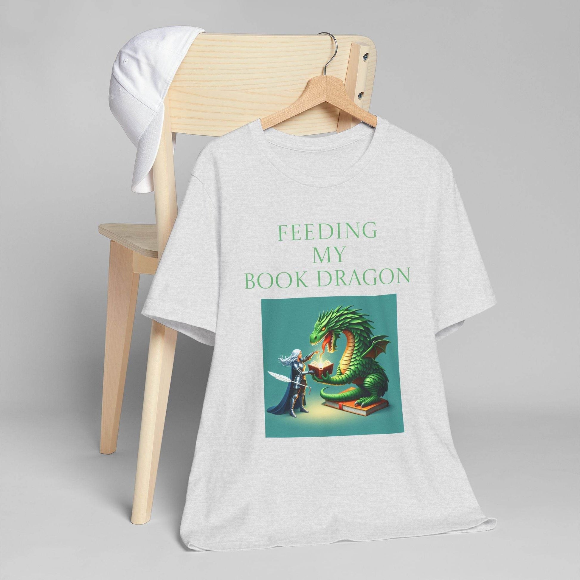 Unisex Jersey T-Shirt - Book Dragon - The Dreamer's Bookshop.