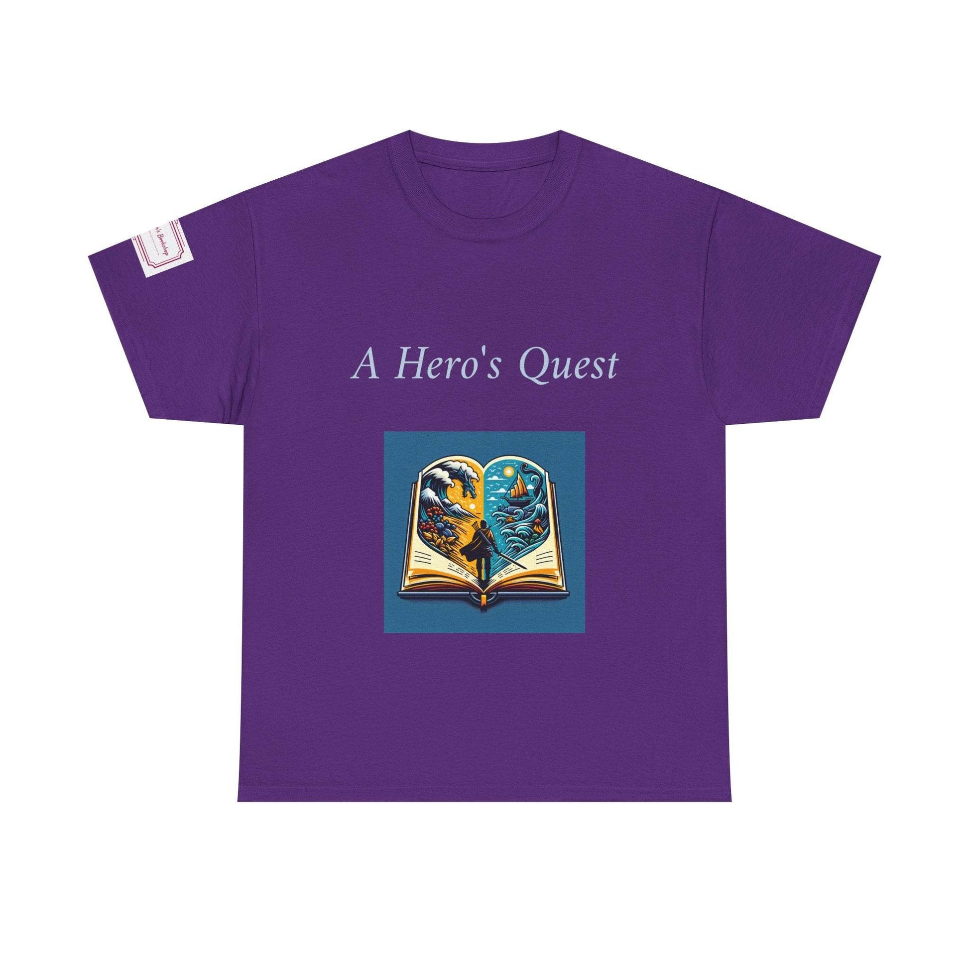 Adventure - Graphic Unisex Heavy Cotton Tee - Hero's Quest - The Dreamer's Bookshop.