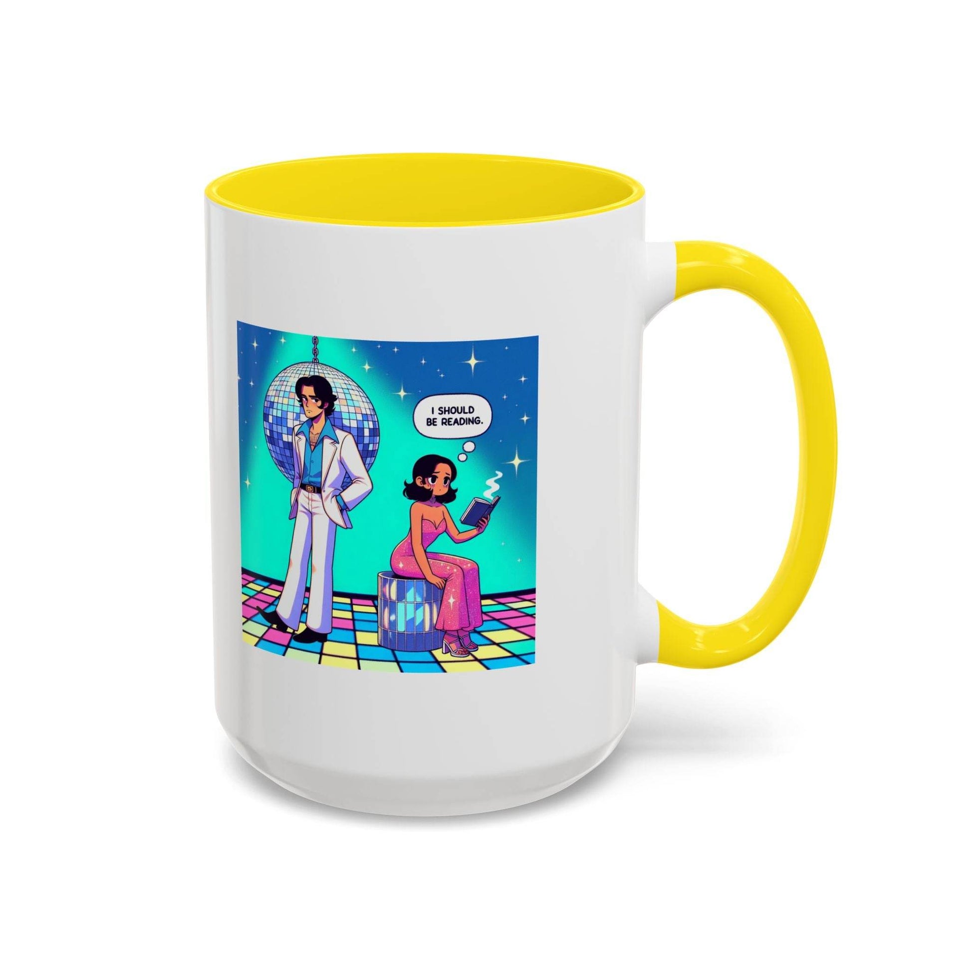 Party Vibe Accent Coffee Mug - Fun Reading Motivation Design - The Dreamer's Bookshop.