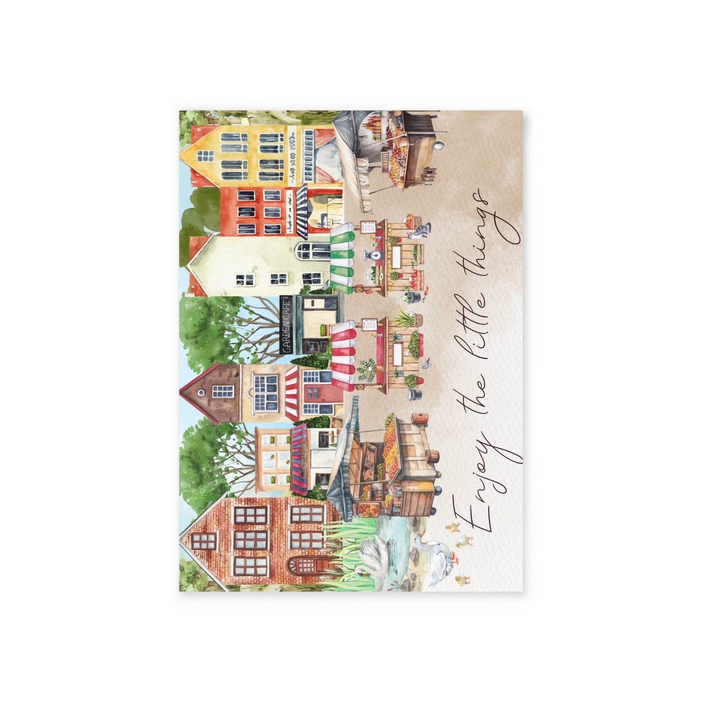 The Dreamer's Bookshop "Small Town Market" Enjoy the Little Things Card - The Dreamer's Bookshop.