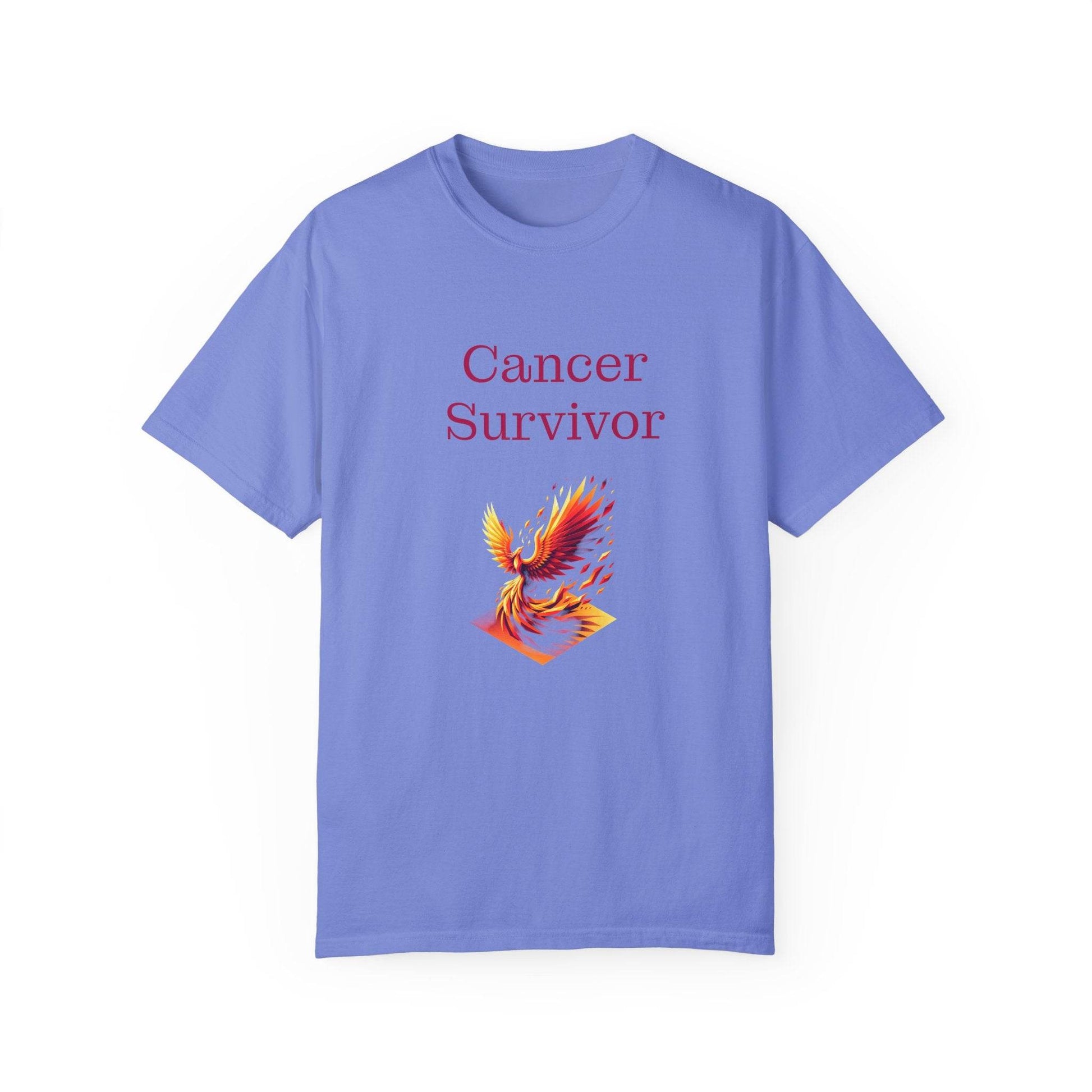 Cancer Survivor Unisex Garment-Dyed T-shirt - Inspirational Motivational Tee - The Dreamer's Bookshop.