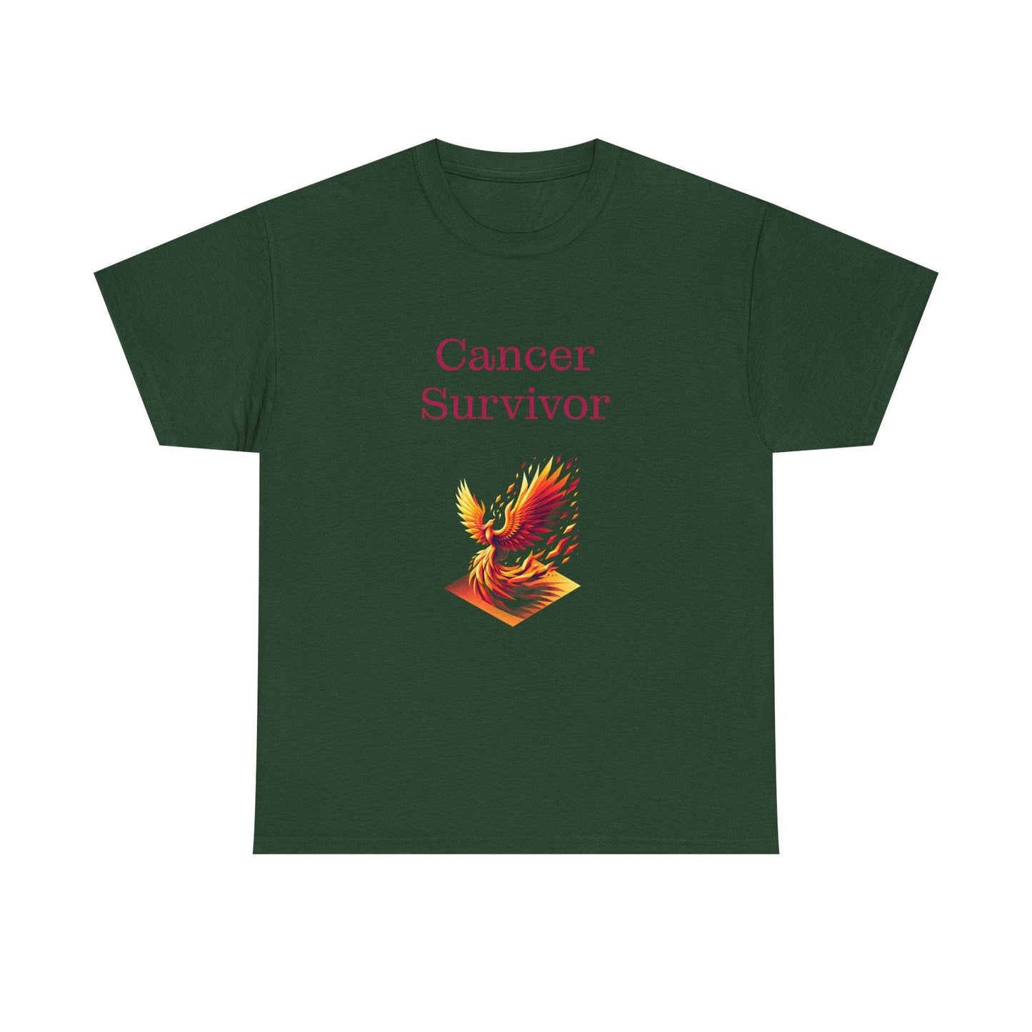 Cancer Survivor Unisex Heavy Cotton Tee - Empowering Apparel for Health Awareness - The Dreamer's Bookshop.