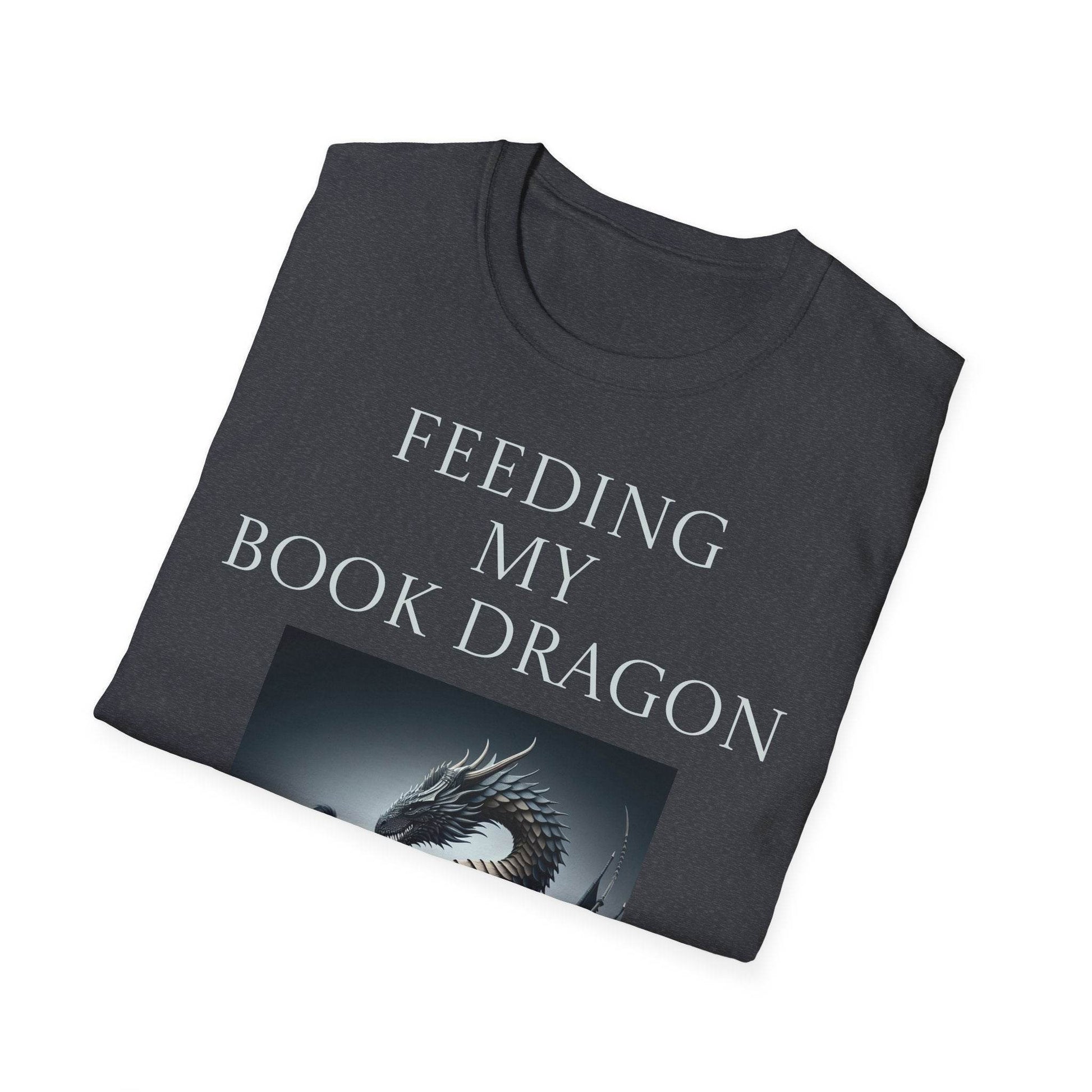 Inspirational Unisex Softstyle T-Shirt - 'Feeding' Book Lover Design - The Dreamer's Bookshop.