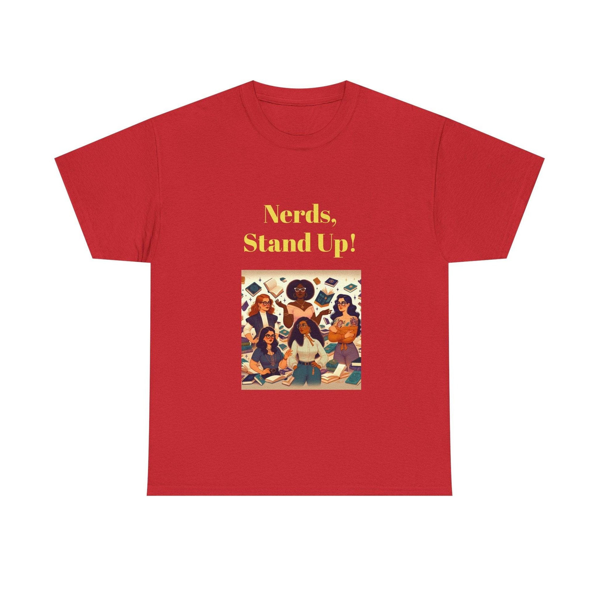 Nerds Stand Up - Unisex Heavy Cotton Tee - Book Lovers - The Dreamer's Bookshop.