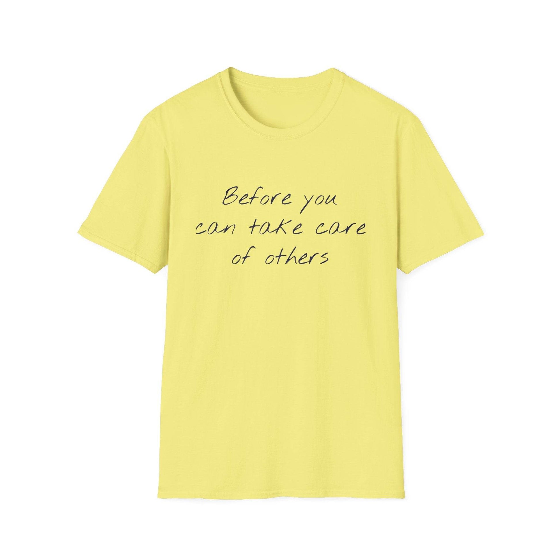 Unisex Softstyle T-Shirt - 'Take Care' Inspirational - The Dreamer's Bookshop.