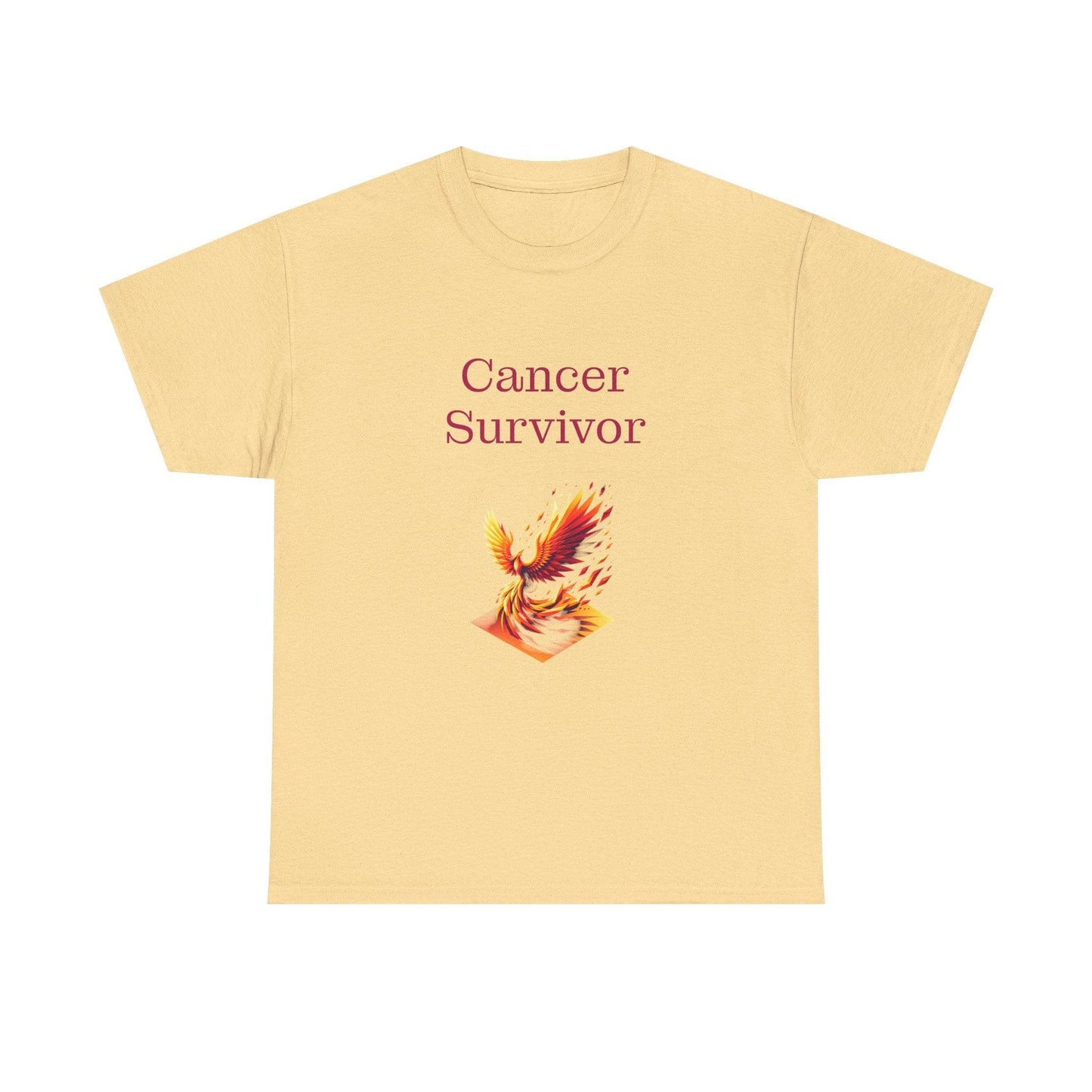 Cancer Survivor Unisex Heavy Cotton Tee - Empowering Apparel for Health Awareness - The Dreamer's Bookshop.