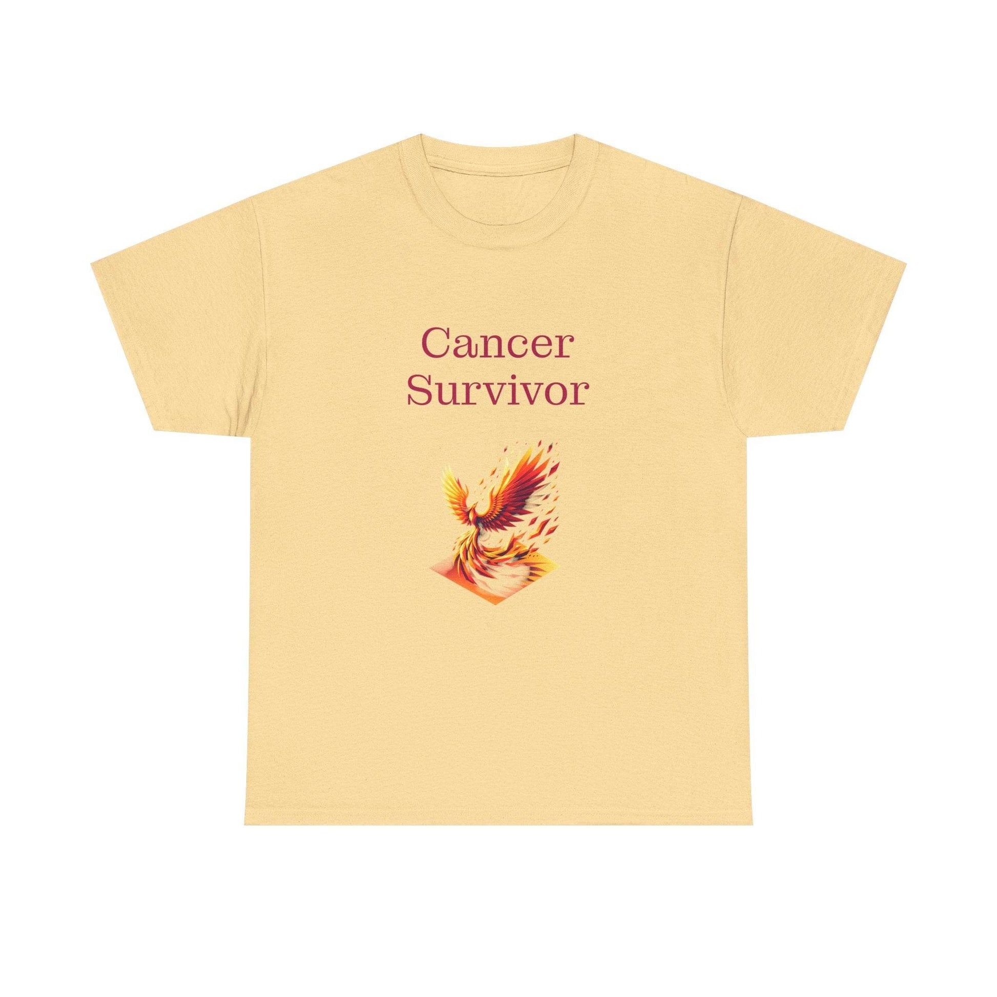 Cancer Survivor Unisex Heavy Cotton Tee - Empowering Apparel for Health Awareness - The Dreamer's Bookshop.