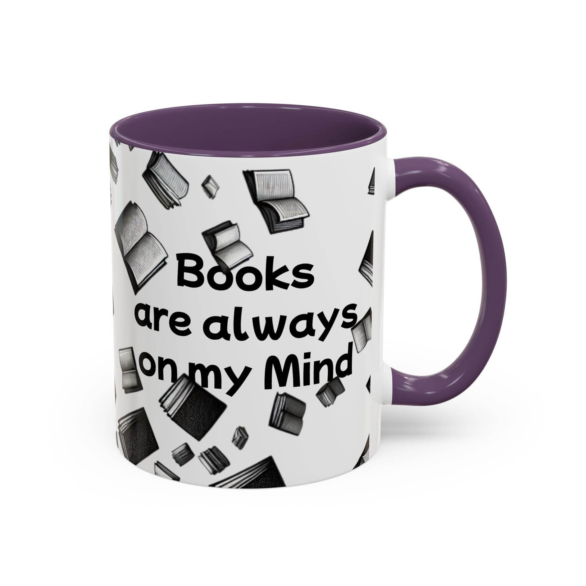 Books on My Mind Accent Coffee Mug - Perfect for Book Lovers - The Dreamer's Bookshop.