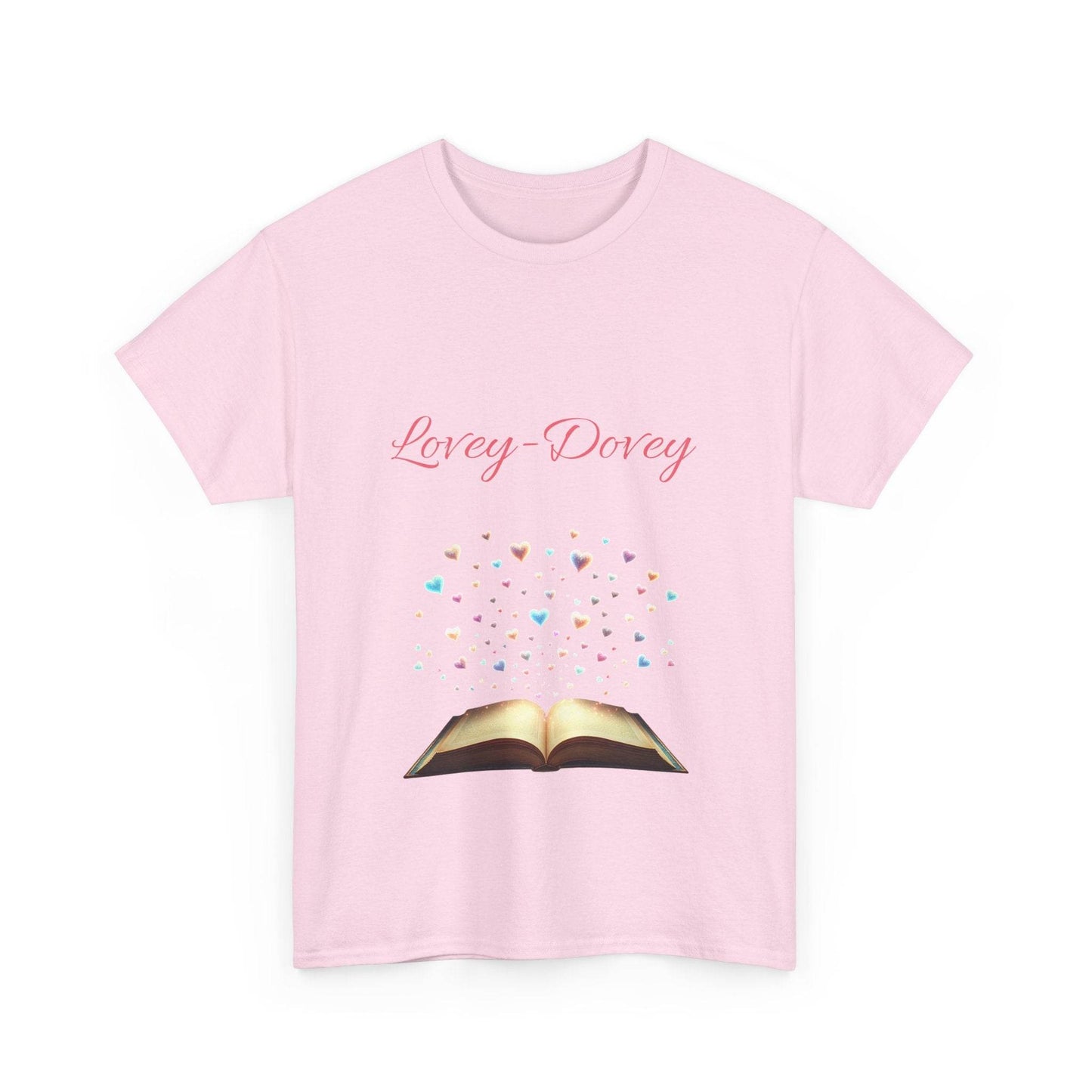 Lovey-Dovey - Unisex Heavy Cotton Tee - Sweet Romance - The Dreamer's Bookshop.