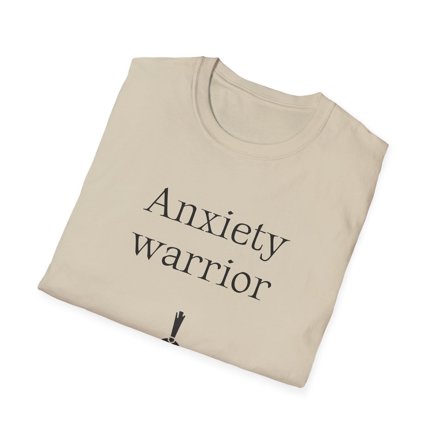 Anxiety Warrior Unisex Softstyle T-Shirt - Empowering Battle Against Mental Health