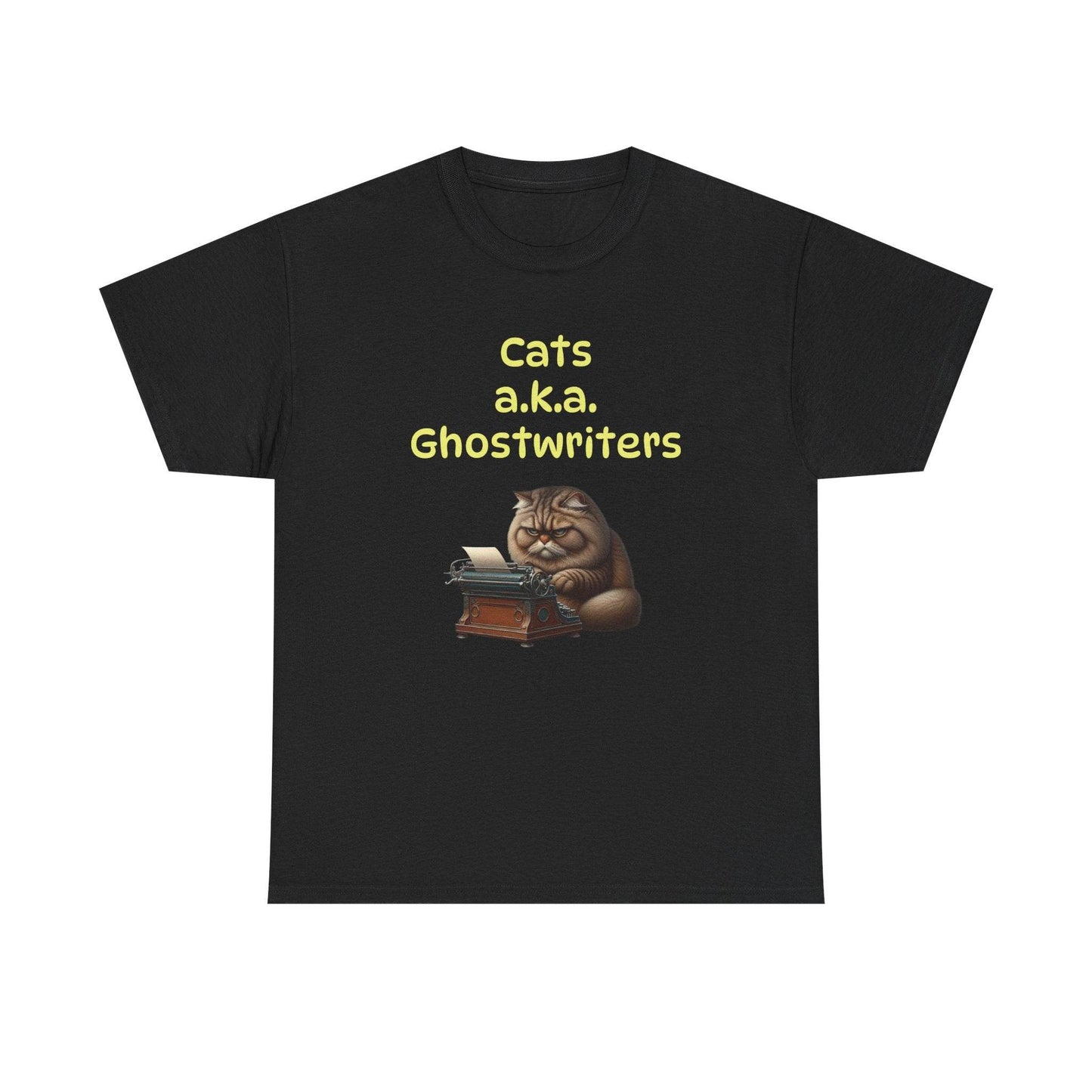 Cats Ghostwriters - A Unisex Heavy Cotton Tee - Perfect Gift for Book Lovers - The Dreamer's Bookshop.