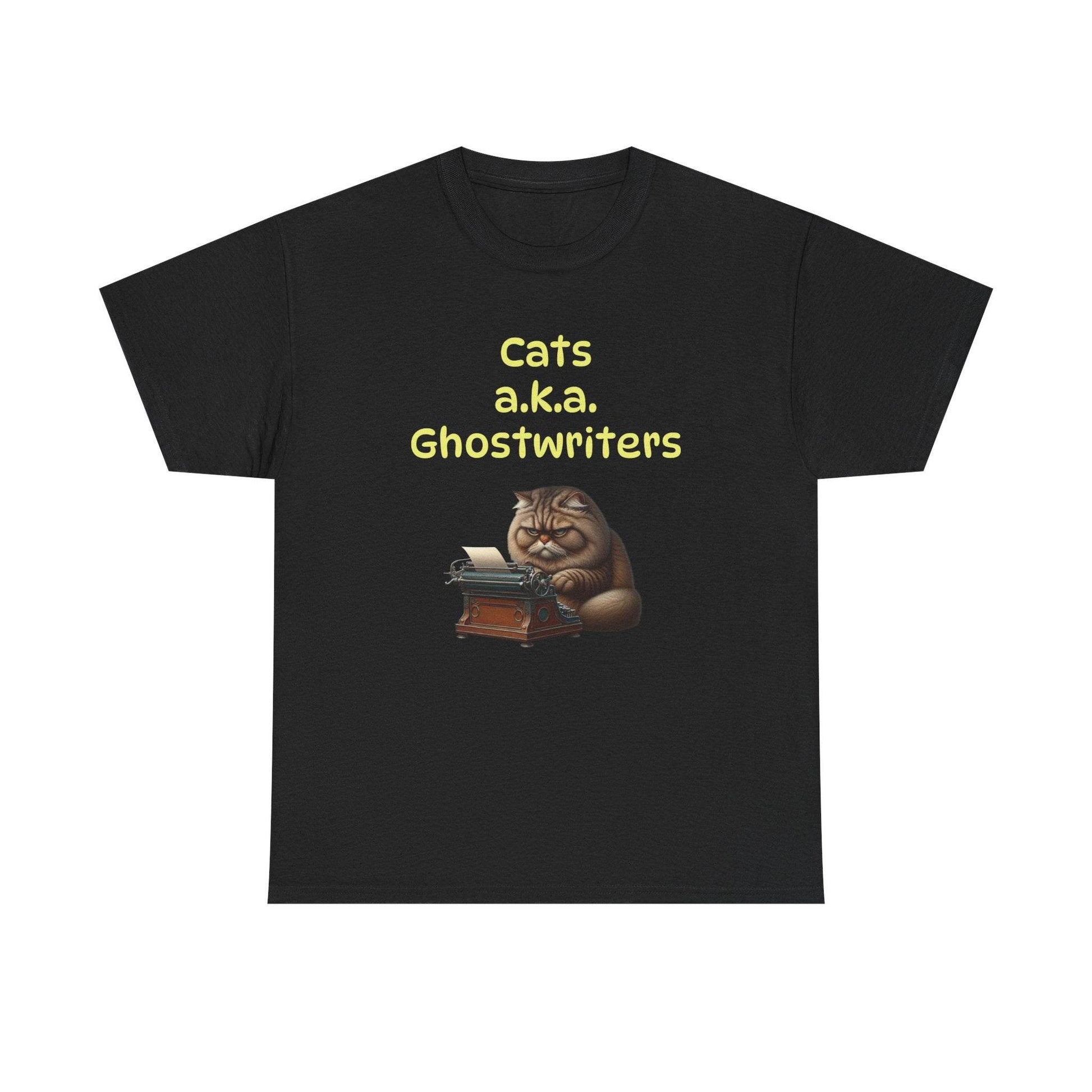 Cats Ghostwriters - A Unisex Heavy Cotton Tee - Perfect Gift for Book Lovers - The Dreamer's Bookshop.