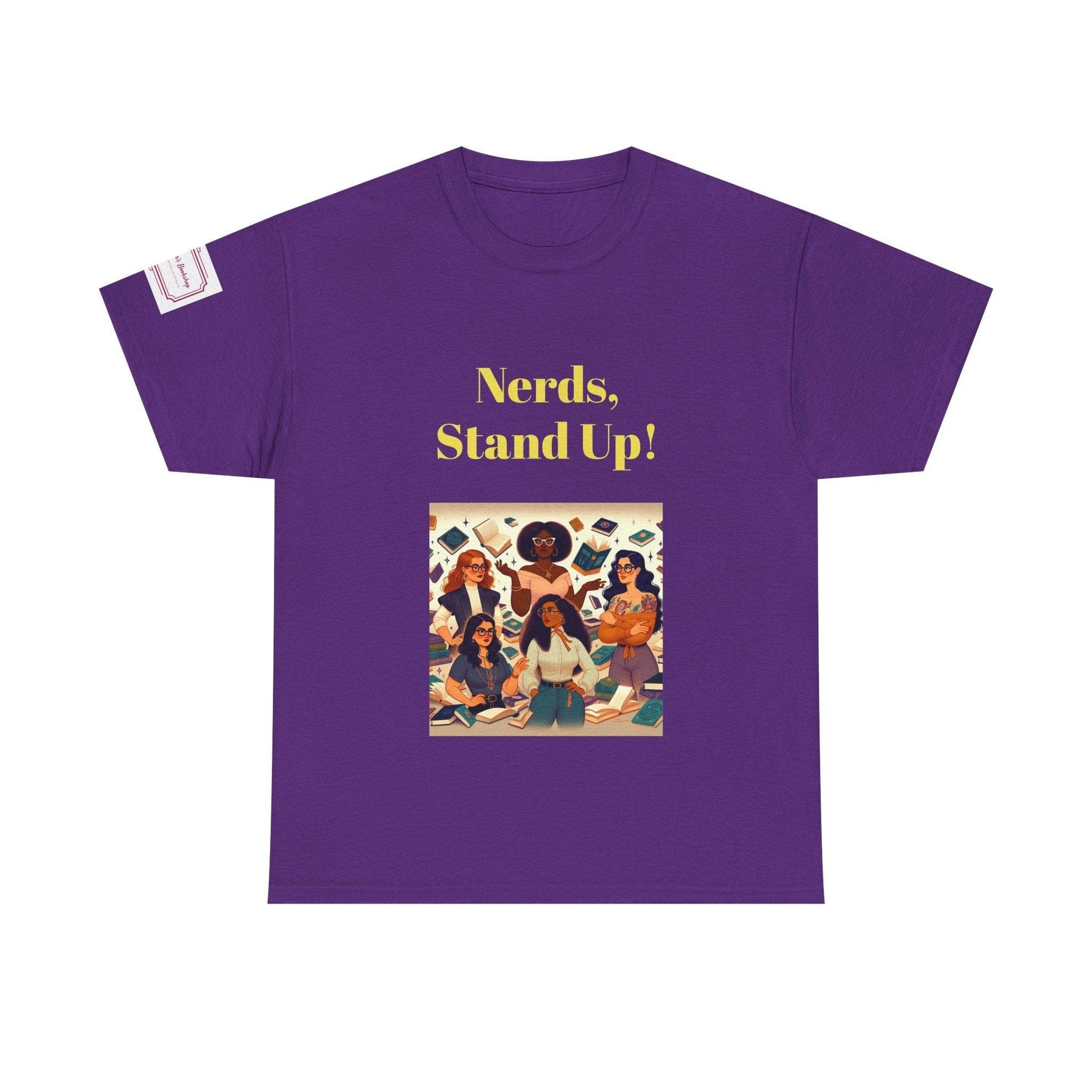 Nerds Stand Up - Unisex Heavy Cotton Tee - Book Lovers - The Dreamer's Bookshop.