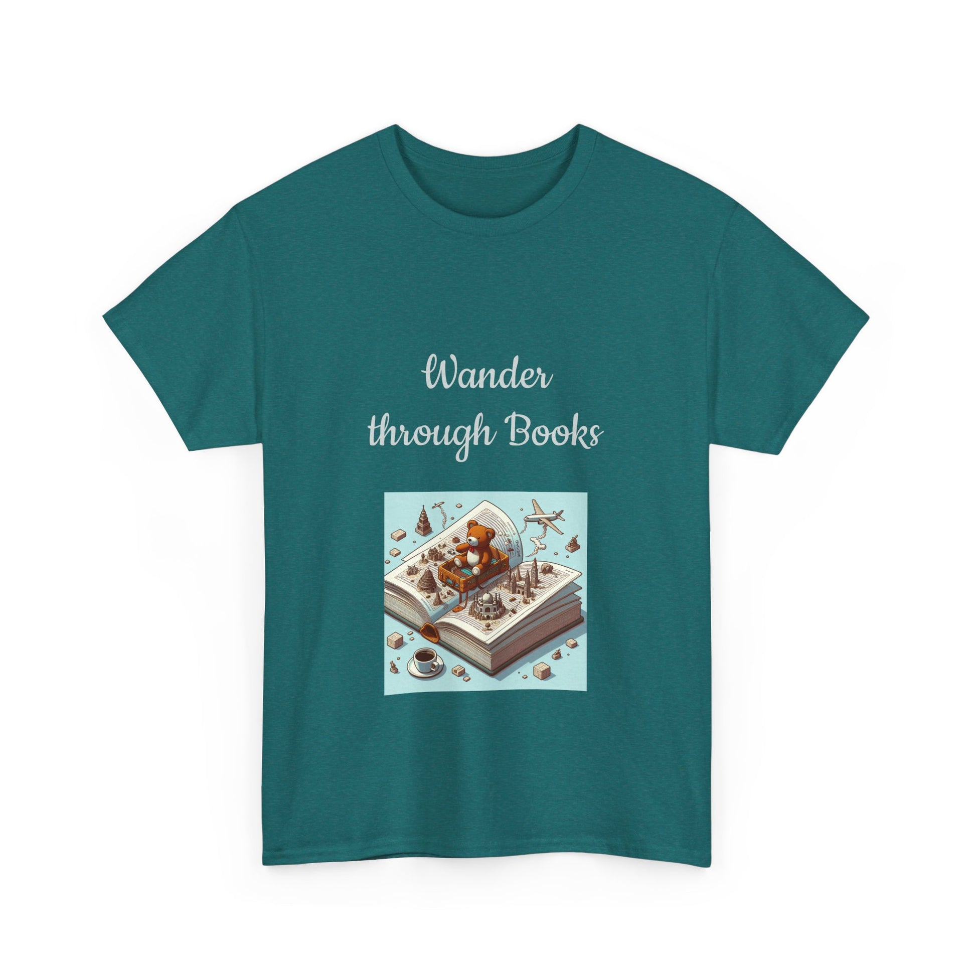 Book Lover's Unisex Heavy Cotton Tee - "Wander" - The Dreamer's Bookshop.
