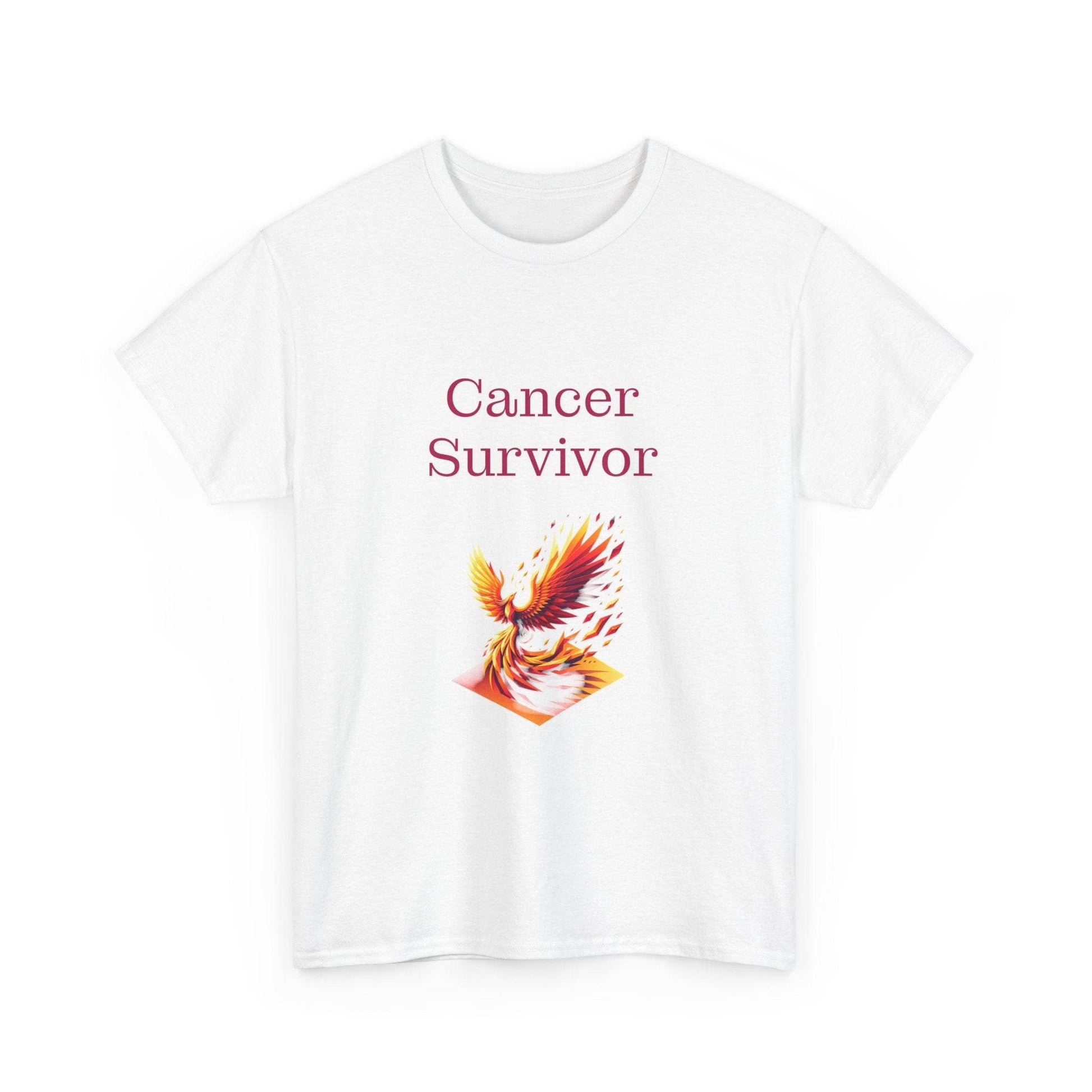 Cancer Survivor Unisex Heavy Cotton Tee - Inspirational Battle T-Shirt - The Dreamer's Bookshop.