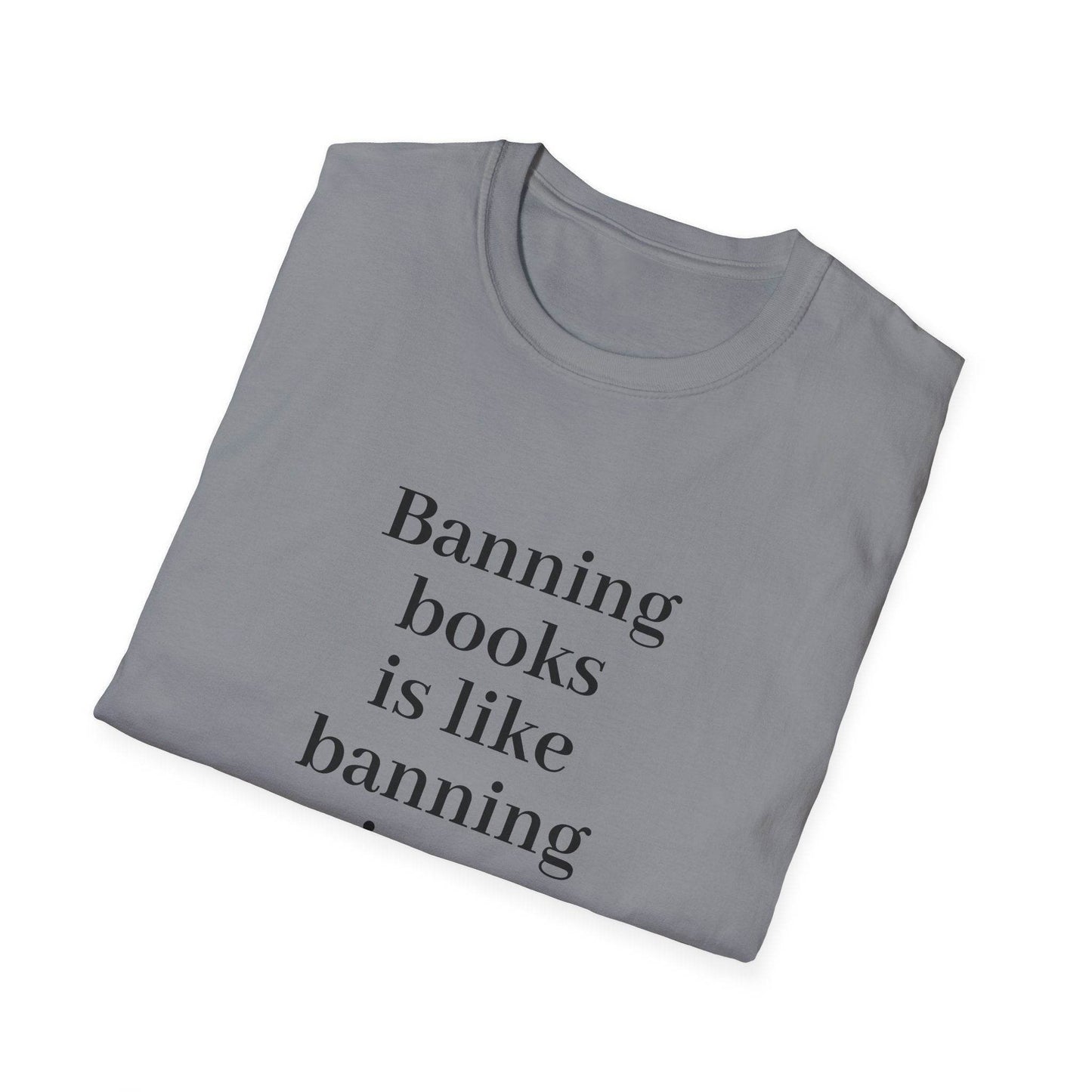 Unisex Softstyle T-Shirt - 'Banning Books' - The Dreamer's Bookshop.
