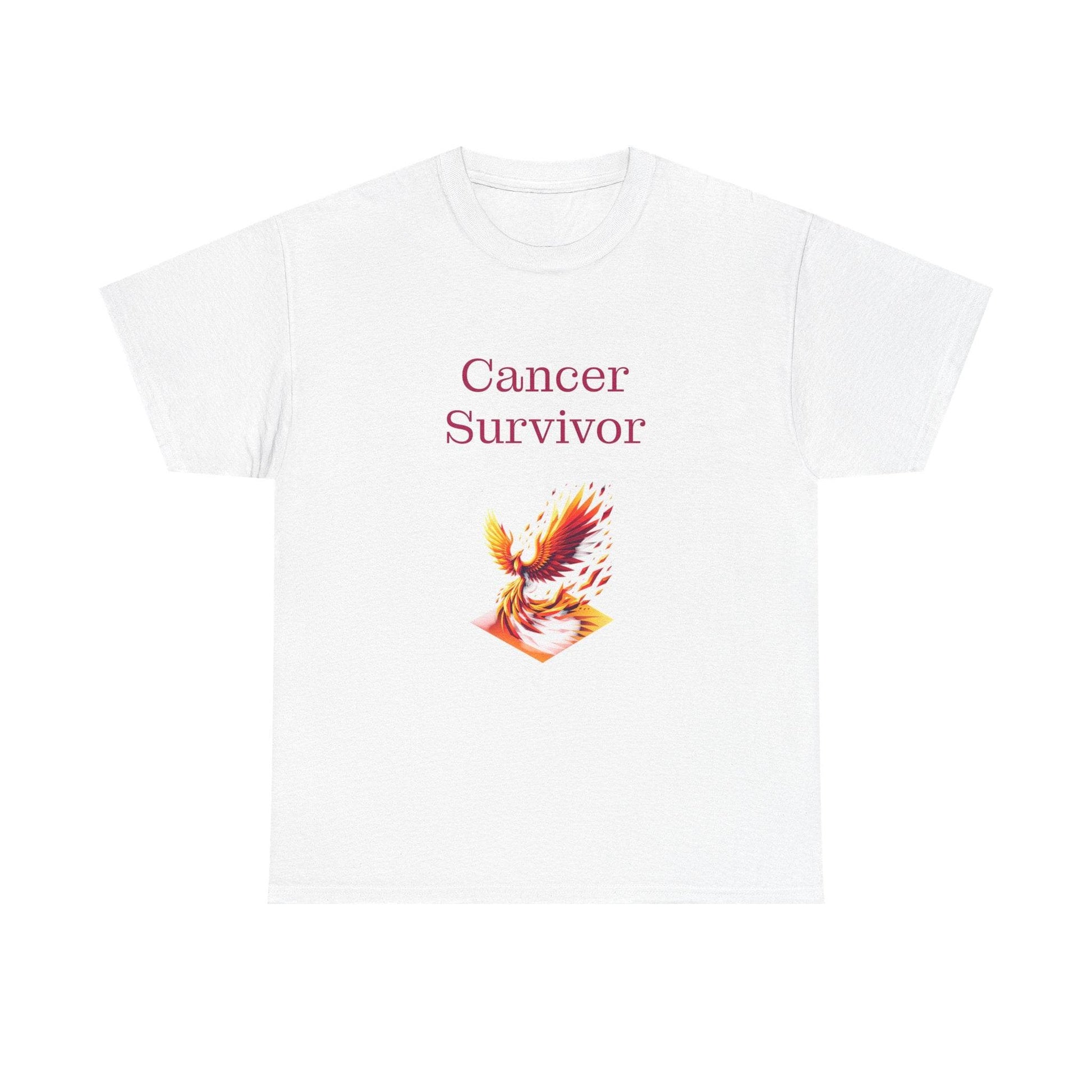 Cancer Survivor Unisex Heavy Cotton Tee - Empowering Apparel for Health Awareness - The Dreamer's Bookshop.