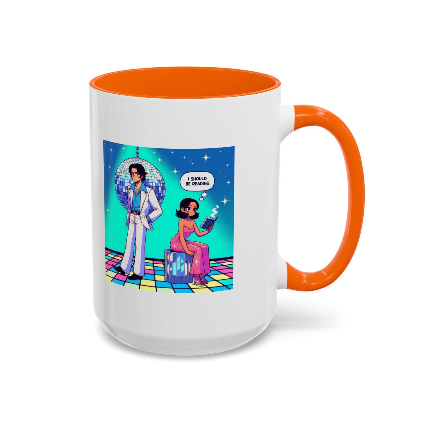 Party Vibe Accent Coffee Mug - Fun Reading Motivation Design - The Dreamer's Bookshop.