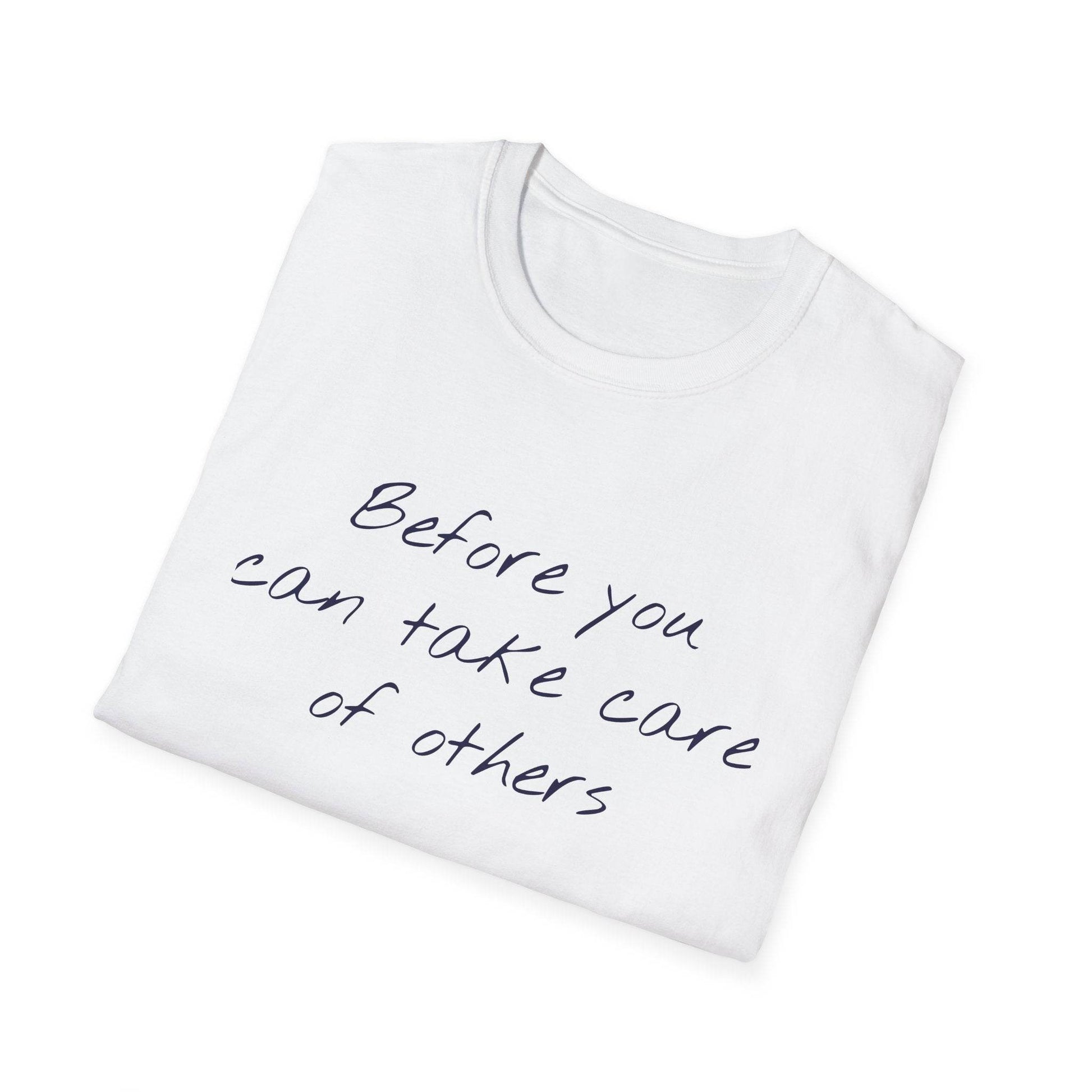 Unisex Softstyle T-Shirt - 'Take Care' Inspirational - The Dreamer's Bookshop.