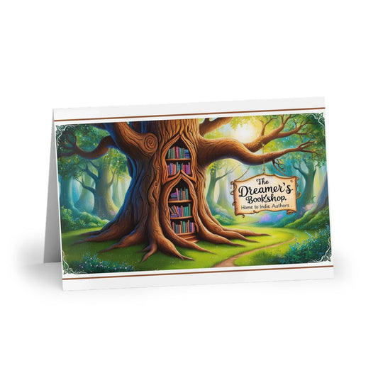 The Dreamer's Bookshop - Tree and Books Card - The Dreamer's Bookshop.