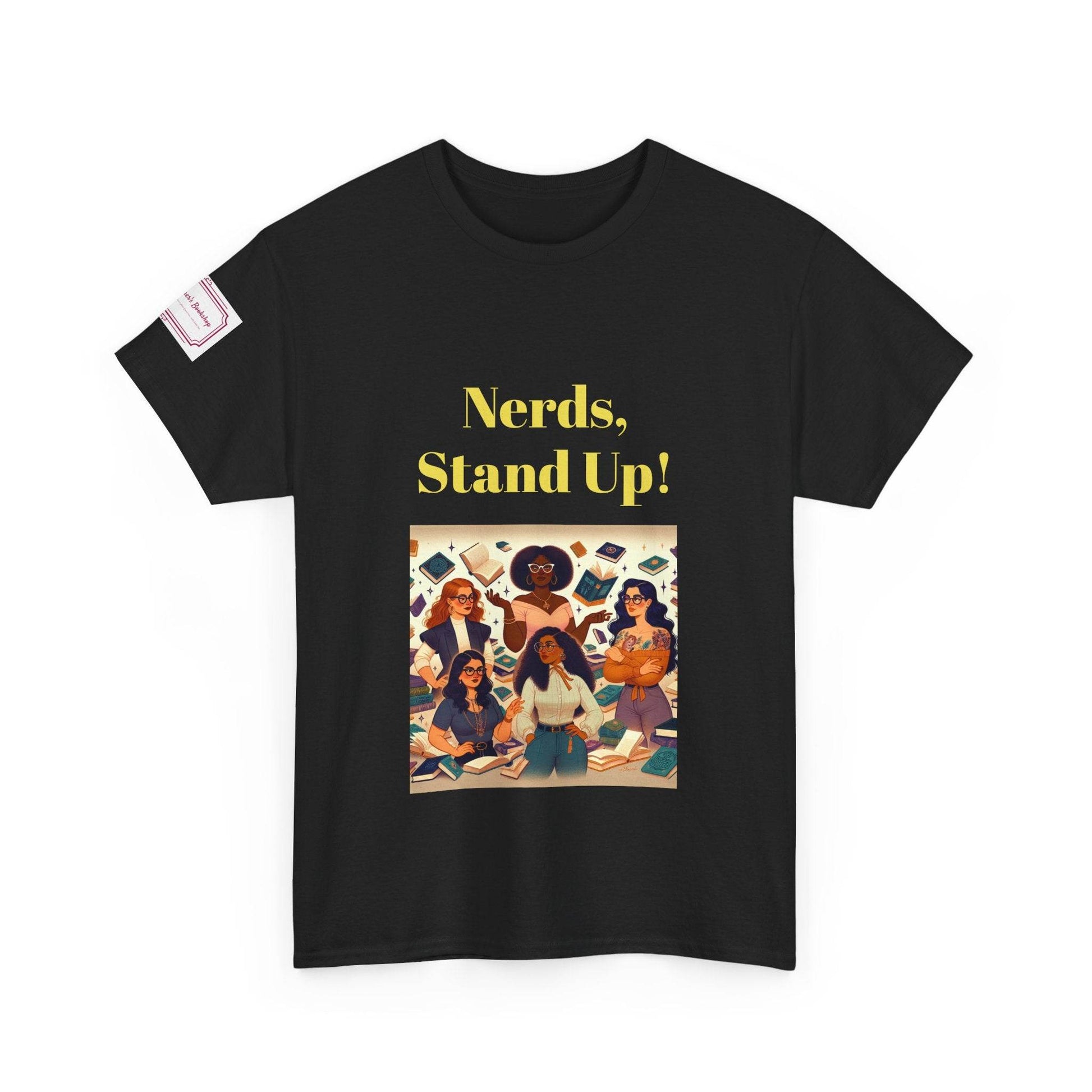 Nerds Stand Up - Graphic Unisex Heavy Cotton Tee - Book Lovers - The Dreamer's Bookshop.