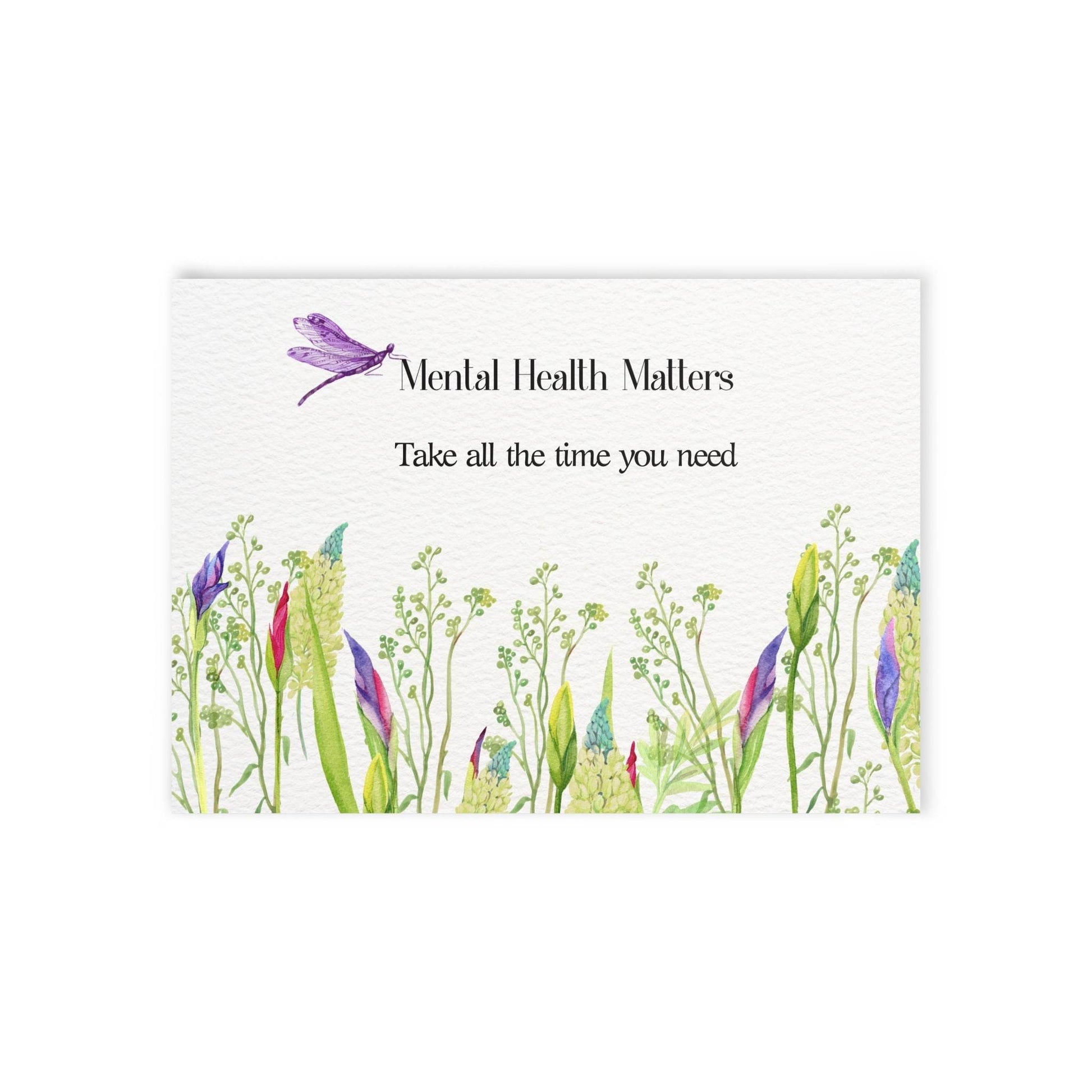 Watercolor "Take Time" Mental Health Matters Art Print - The Dreamer's Bookshop.