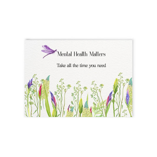 Watercolor "Take Time" Mental Health Matters Art Print - The Dreamer's Bookshop.