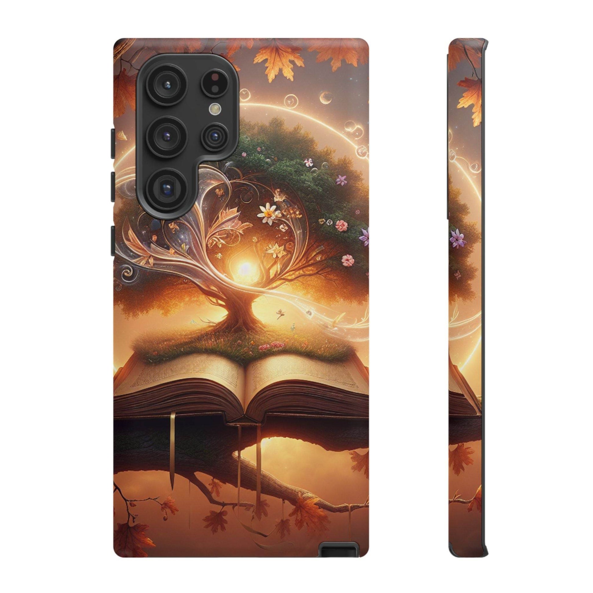 Nature-Inspired iPhone & Samsung Phone Case with Tree of Life Design - The Dreamer's Bookshop.