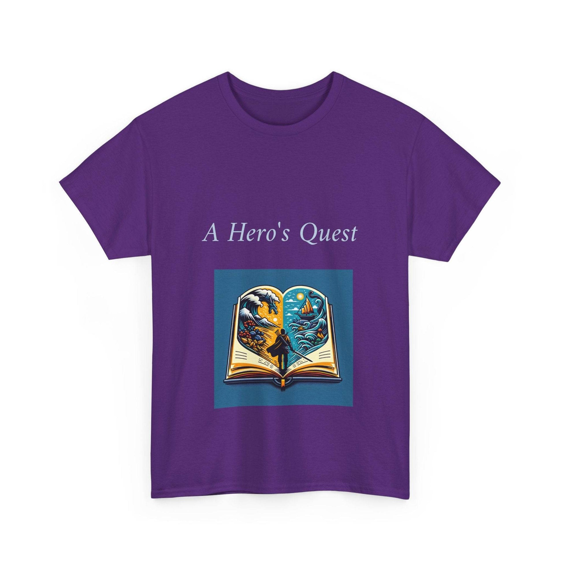 Adventure - Unisex Heavy Cotton Tee - Hero's Quest - The Dreamer's Bookshop.