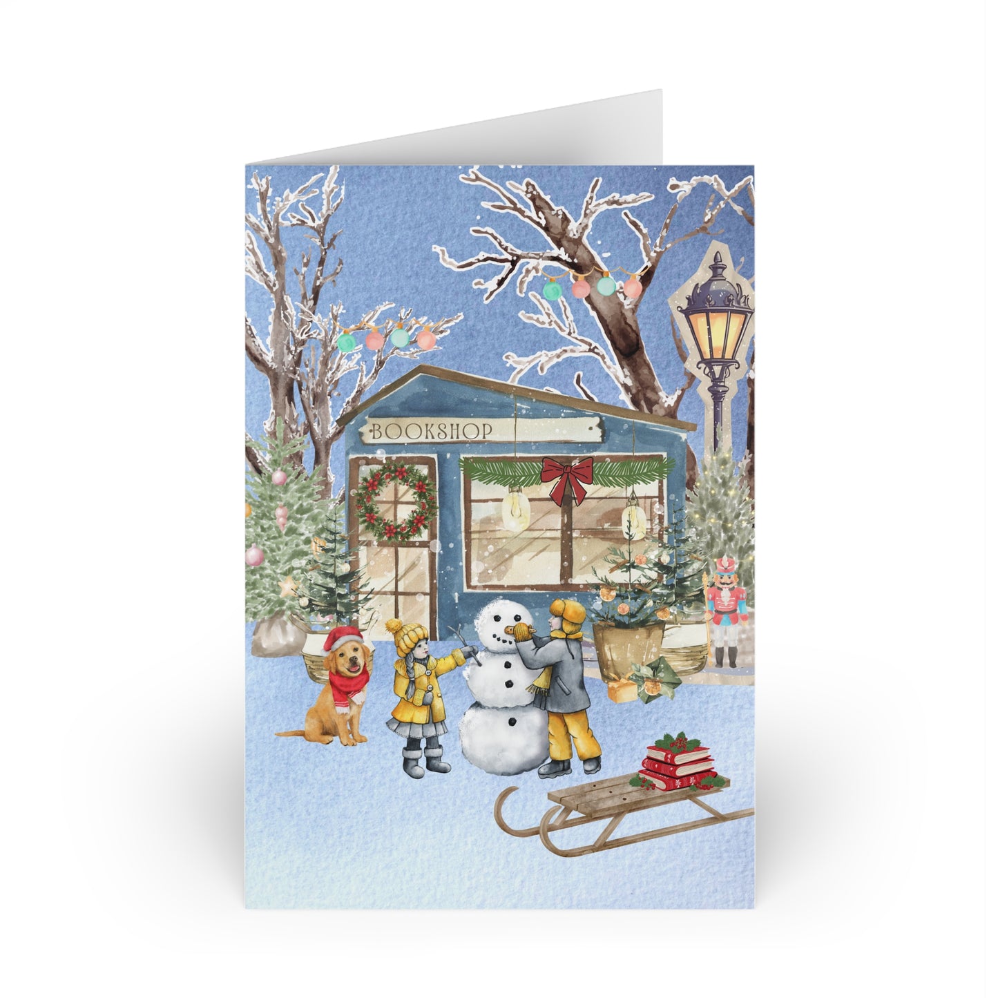 The Dreamer's Bookshop "Winter Bookshop" Enjoy the Little Things Card