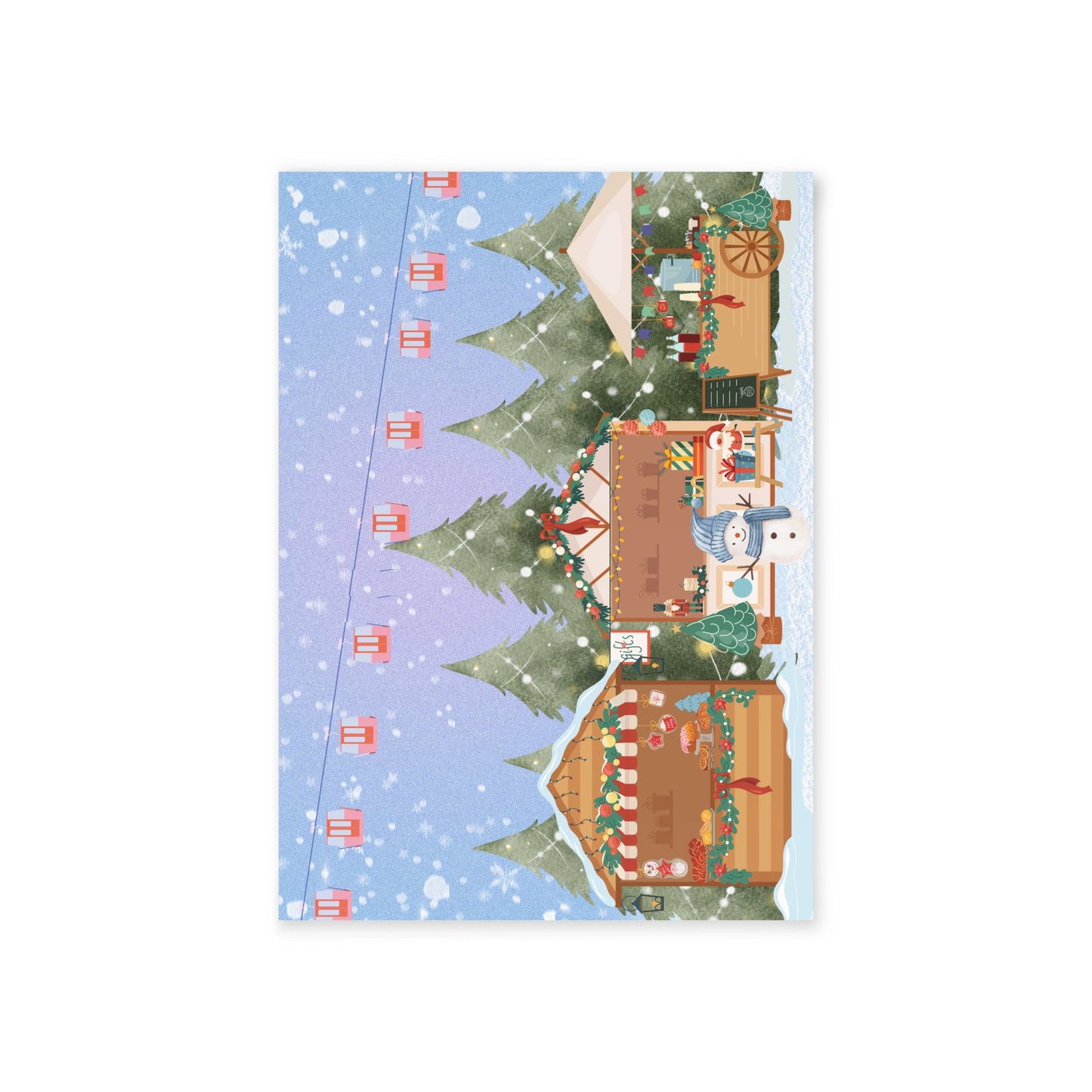 The Dreamer's Bookshop "Winter Market" Christmas Card