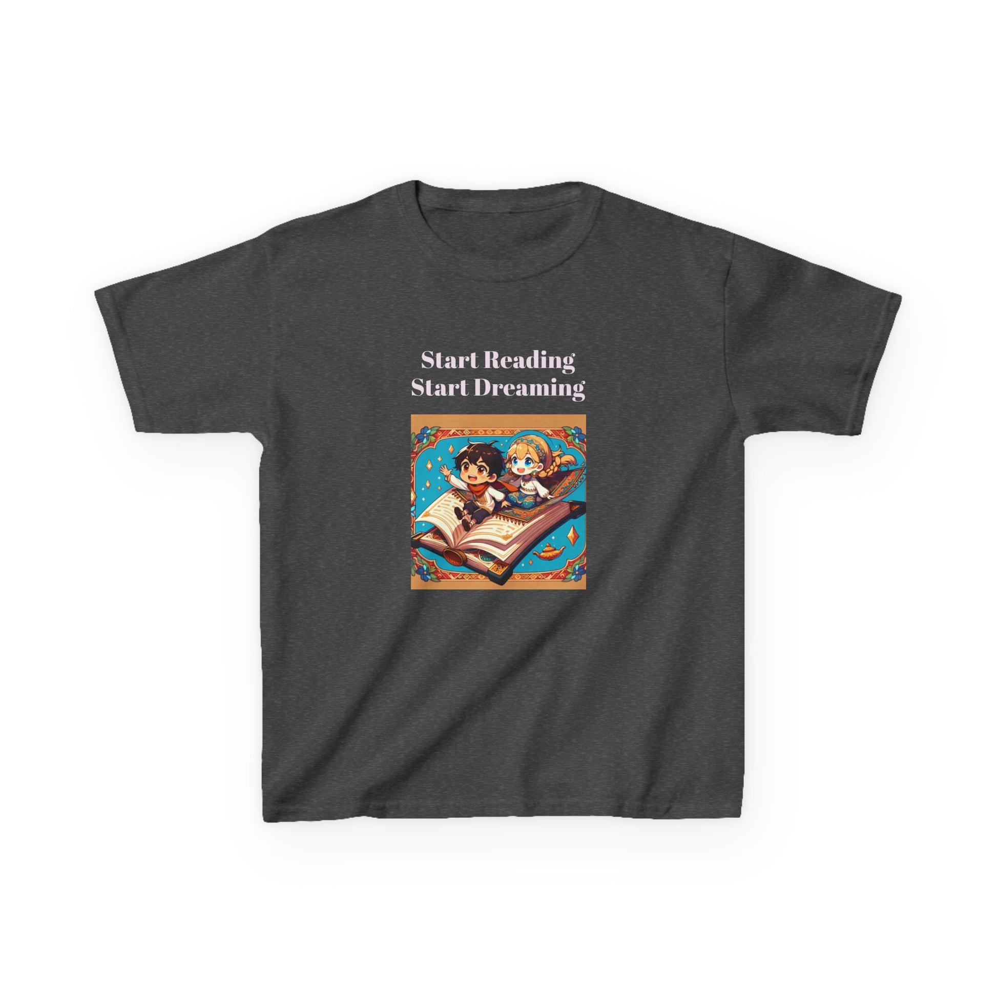CA- Kids Heavy Cotton Tee - "Start Reading, Start Dreaming" - Fun & Inspirational T-Shirt for Young Readers - The Dreamer's Bookshop.