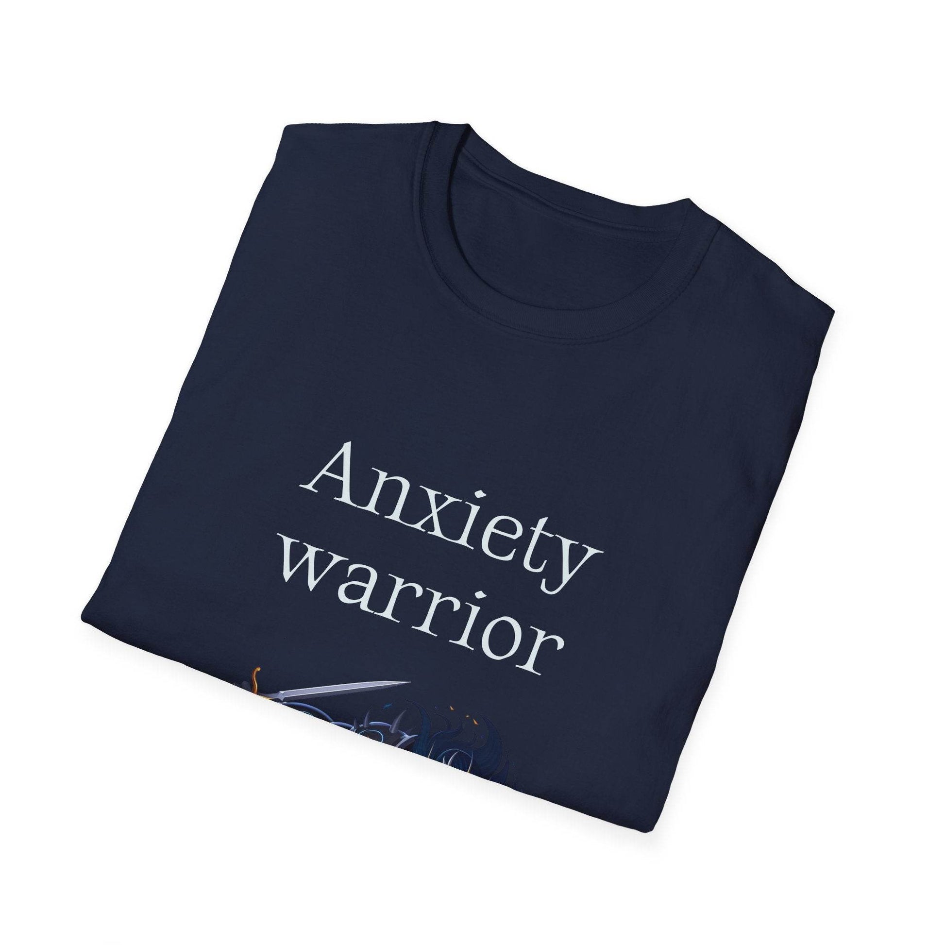 Anxiety Warrior Unisex Softstyle T-Shirt - Empower Your Battle - The Dreamer's Bookshop.
