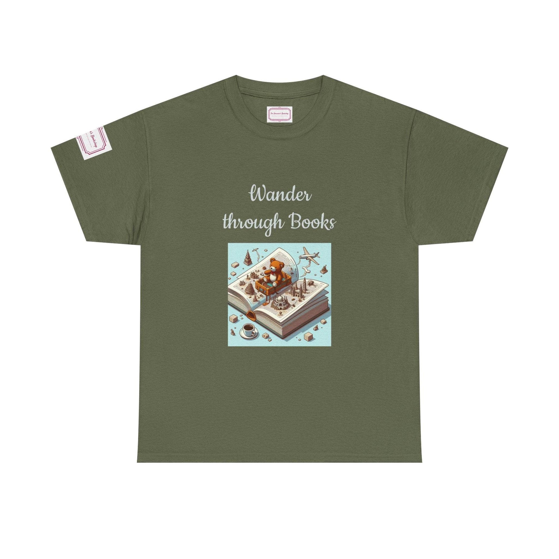 Wander - Unisex Heavy Cotton Tee - Perfect for Book Lovers - The Dreamer's Bookshop.