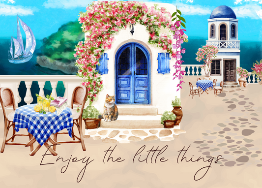 The Dreamer's Bookshop "Greek Lunch" Enjoy Little Things Card - The Dreamer's Bookshop.