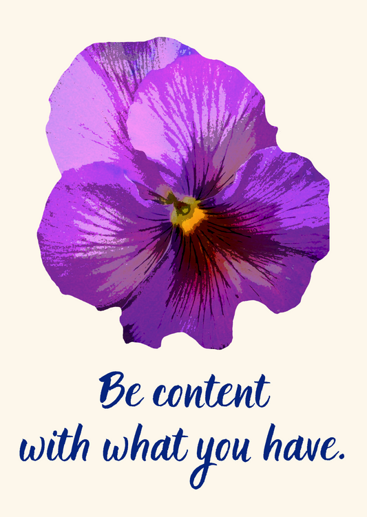The Dreamer's Bookshop "Be Content" Love Yourself Card - The Dreamer's Bookshop.